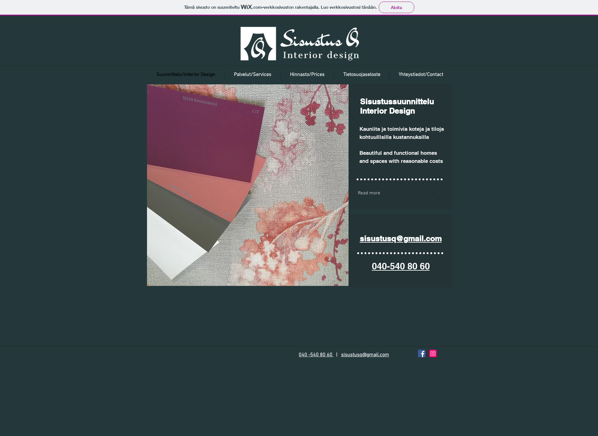 Screenshot for sisustusq.fi