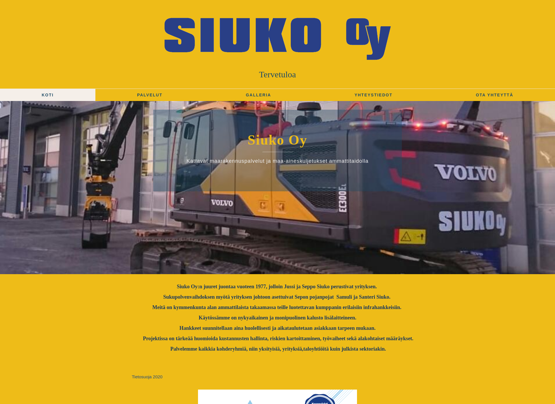 Skärmdump för siukooy.fi
