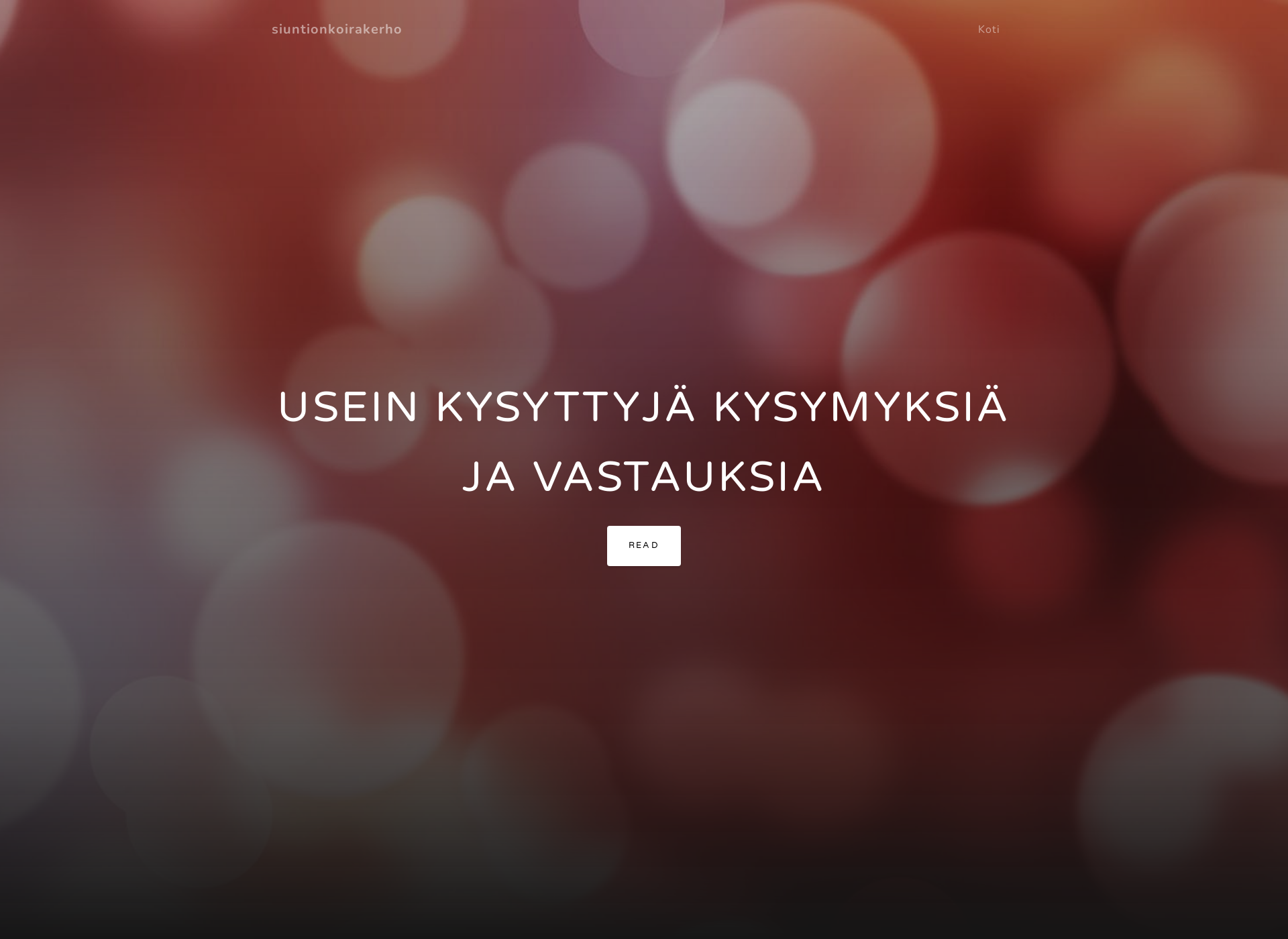 Skärmdump för siuntionkoirakerho.fi