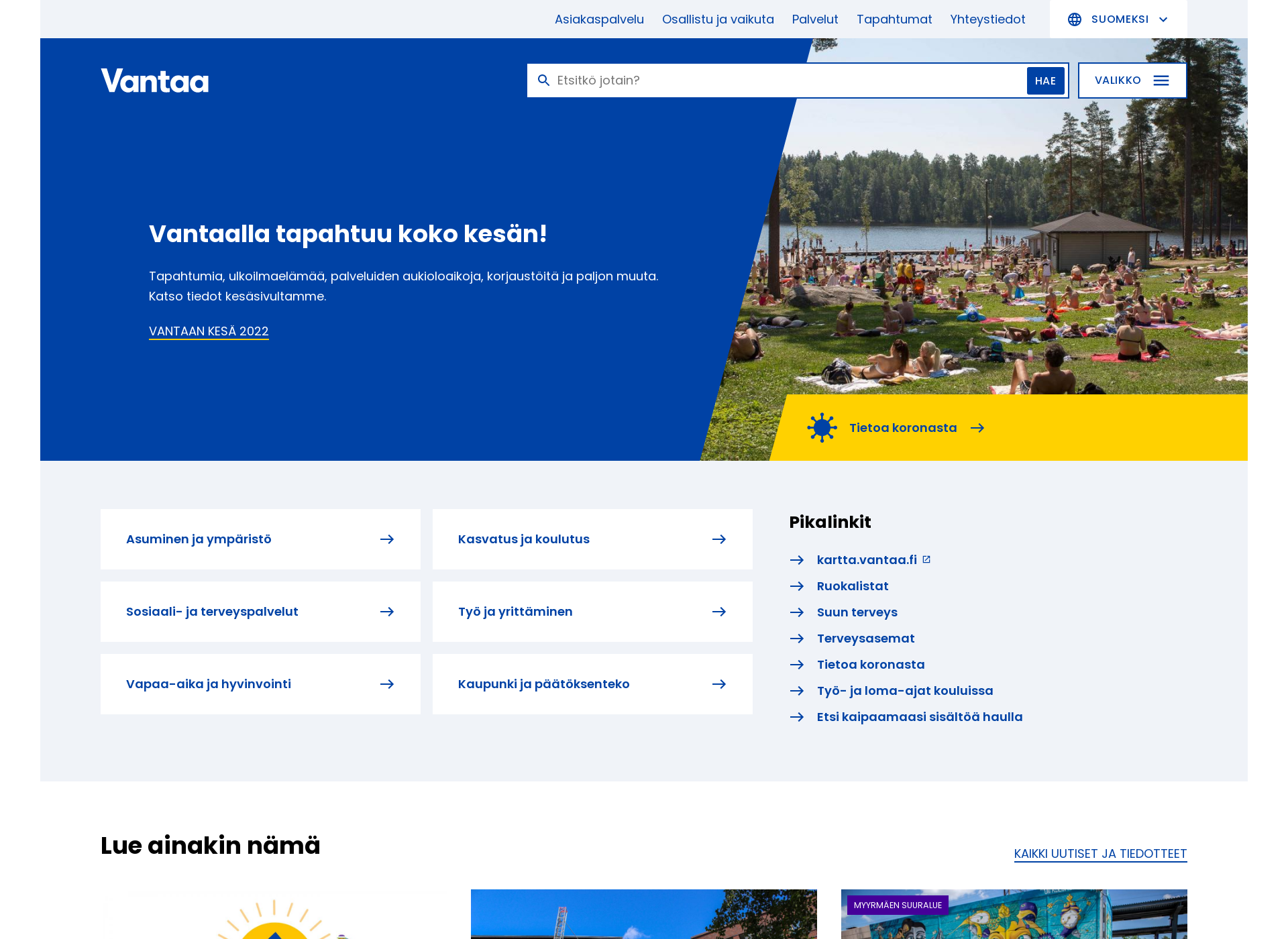Screenshot for sivistysvantaa.fi