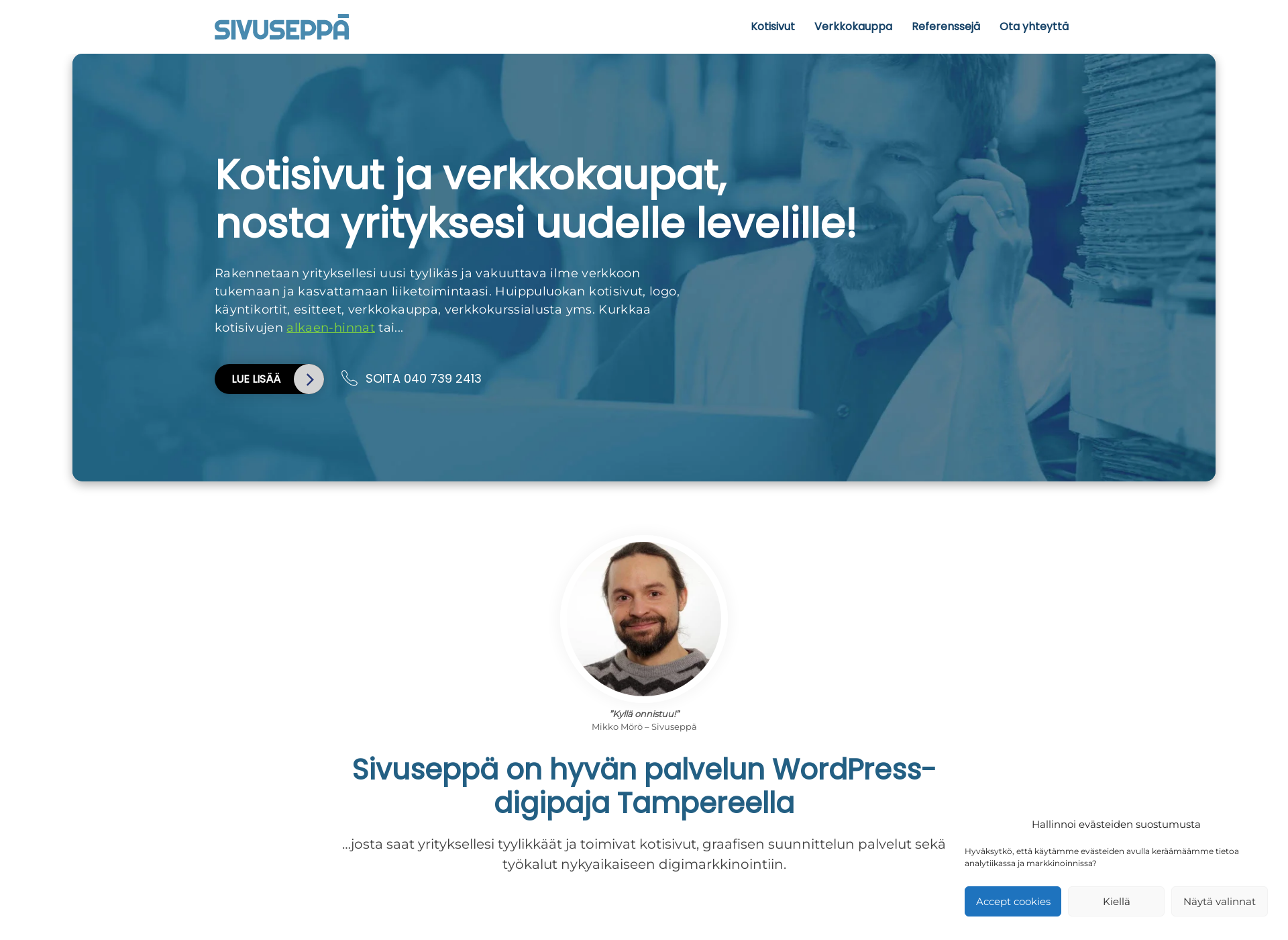 Screenshot for sivuseppa.fi