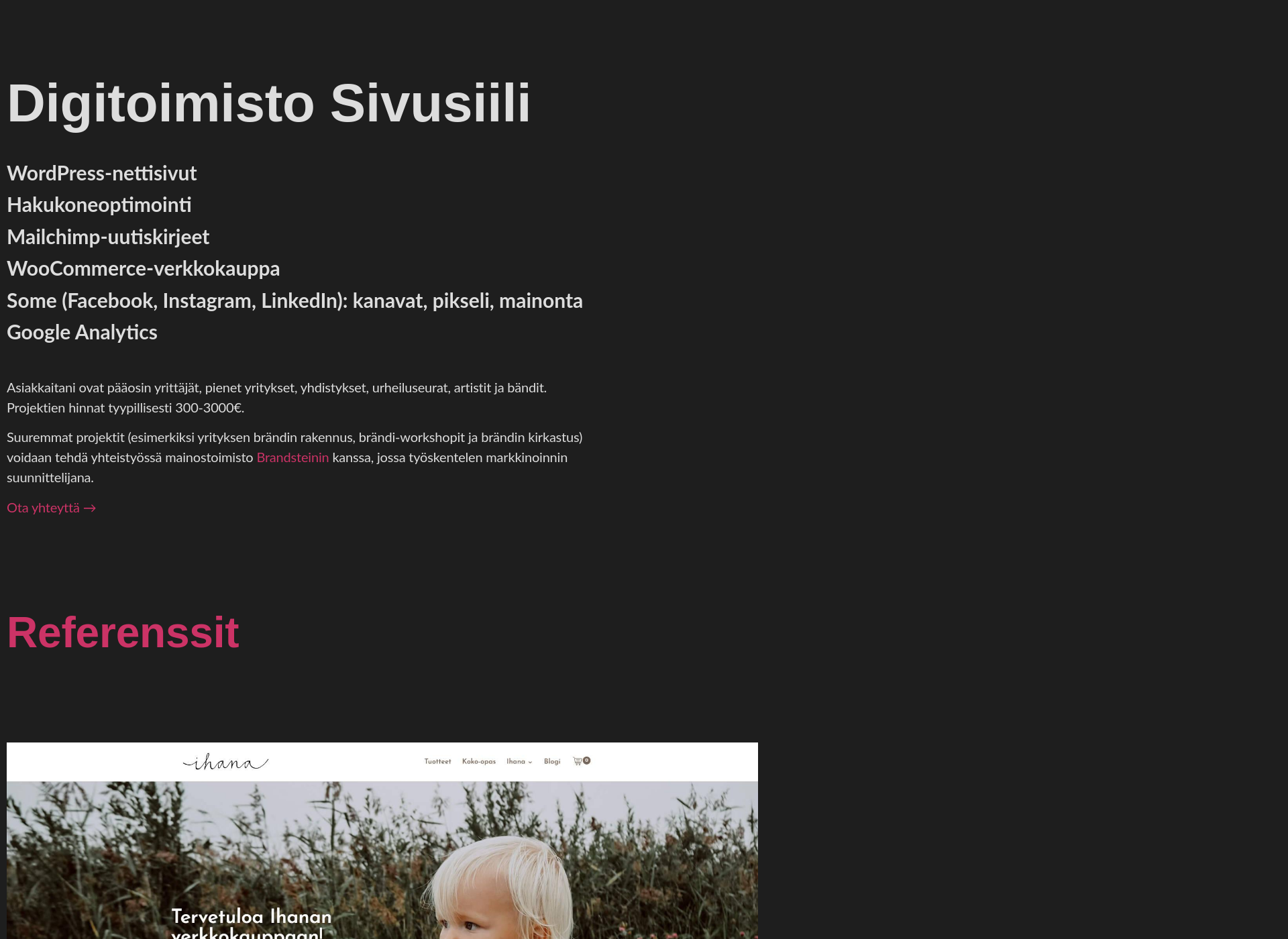 Skärmdump för sivusiili.fi