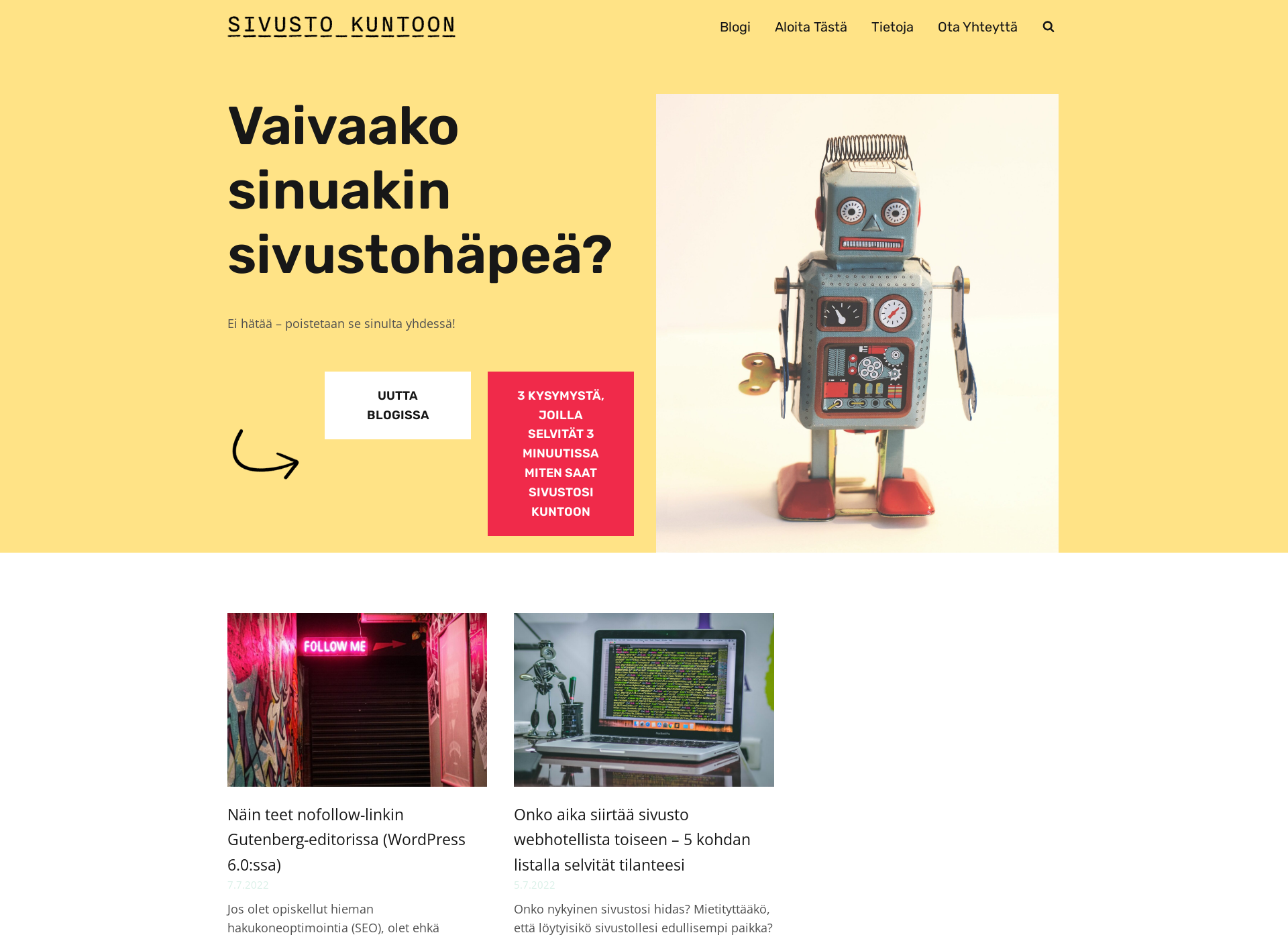Screenshot for sivustokuntoon.fi