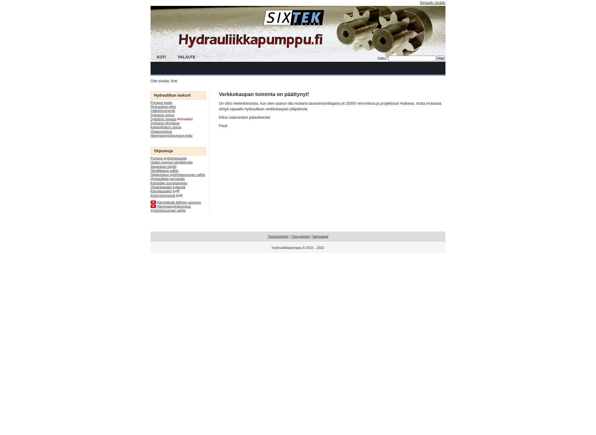 Screenshot for sixtek.fi
