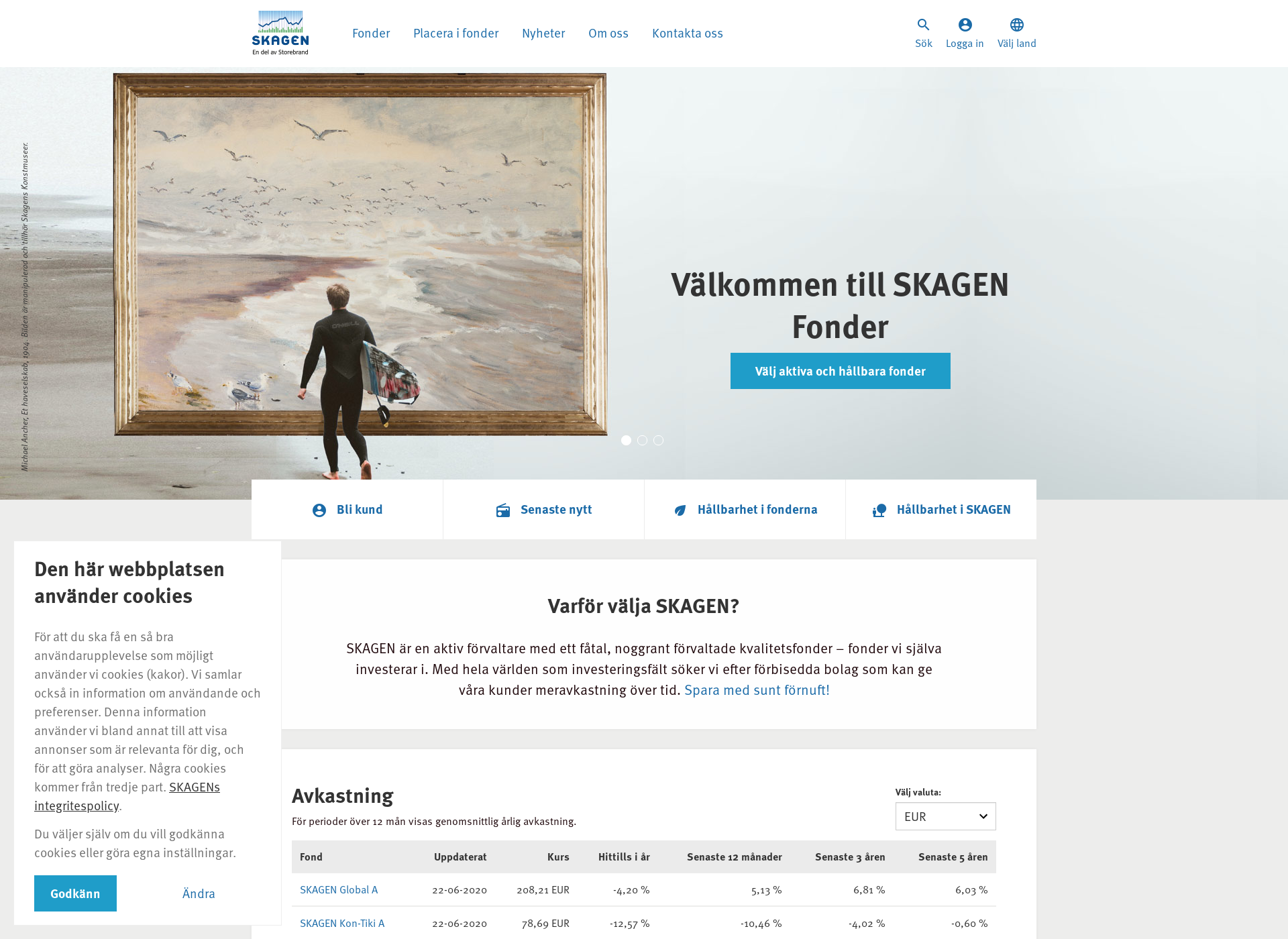 Screenshot for skagenfonder.fi