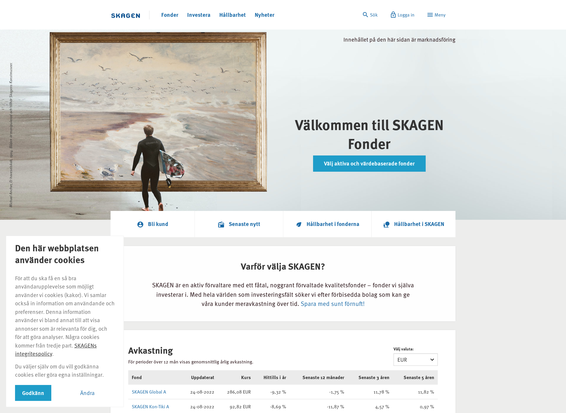 Screenshot for skagenfunds.fi