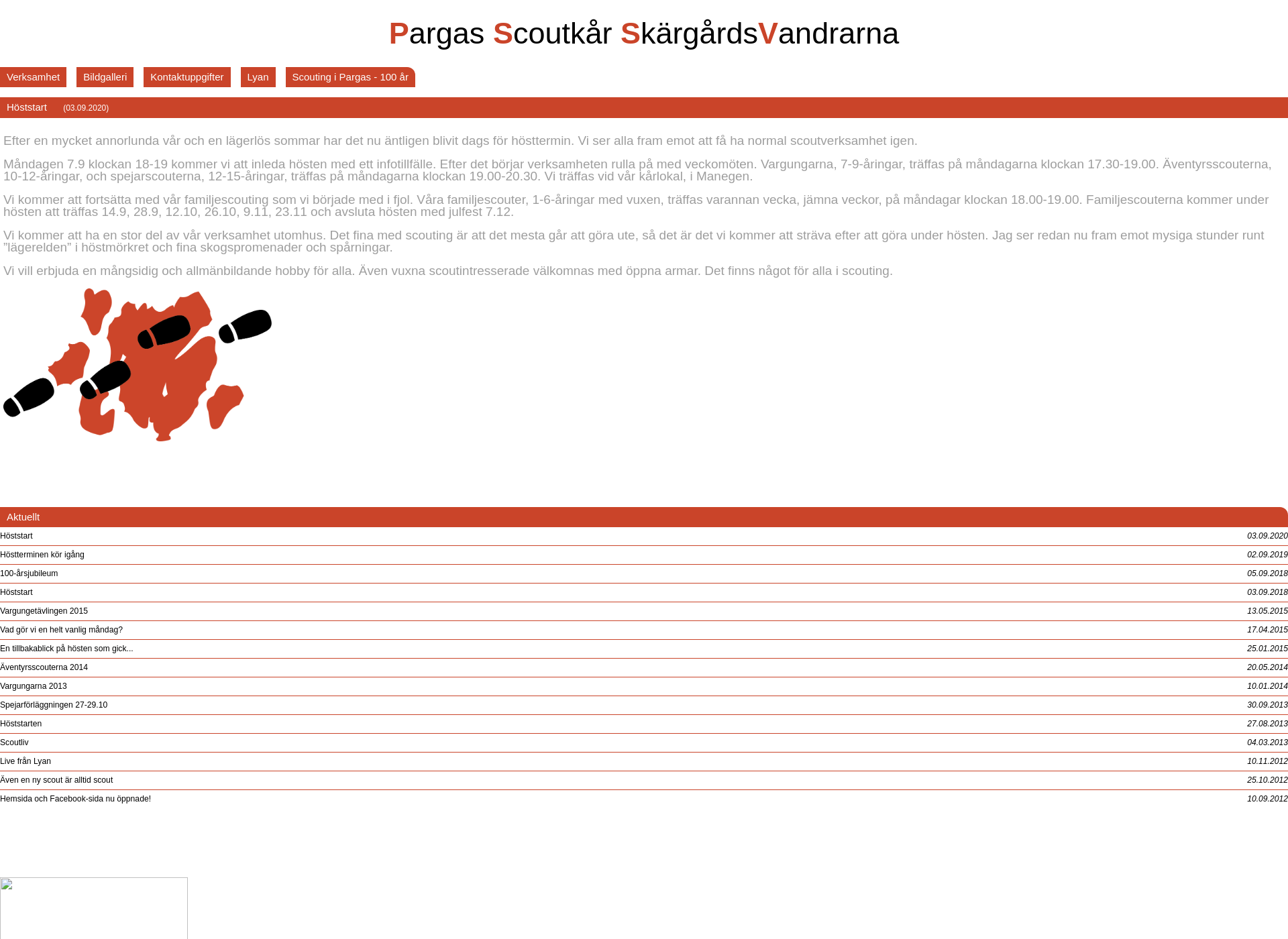 Screenshot for skargardsvandrarna.fi