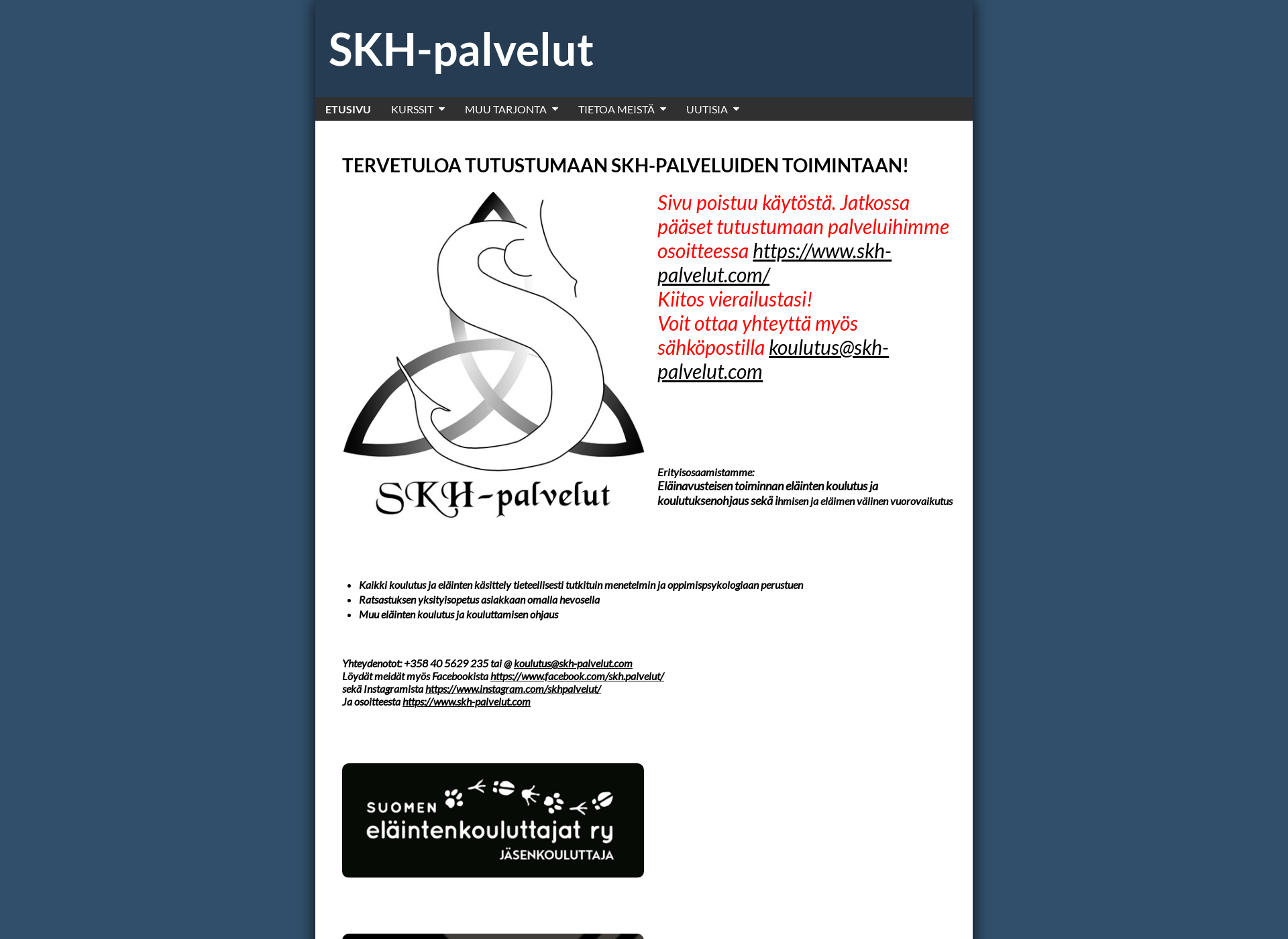 Screenshot for skh-palvelut.fi