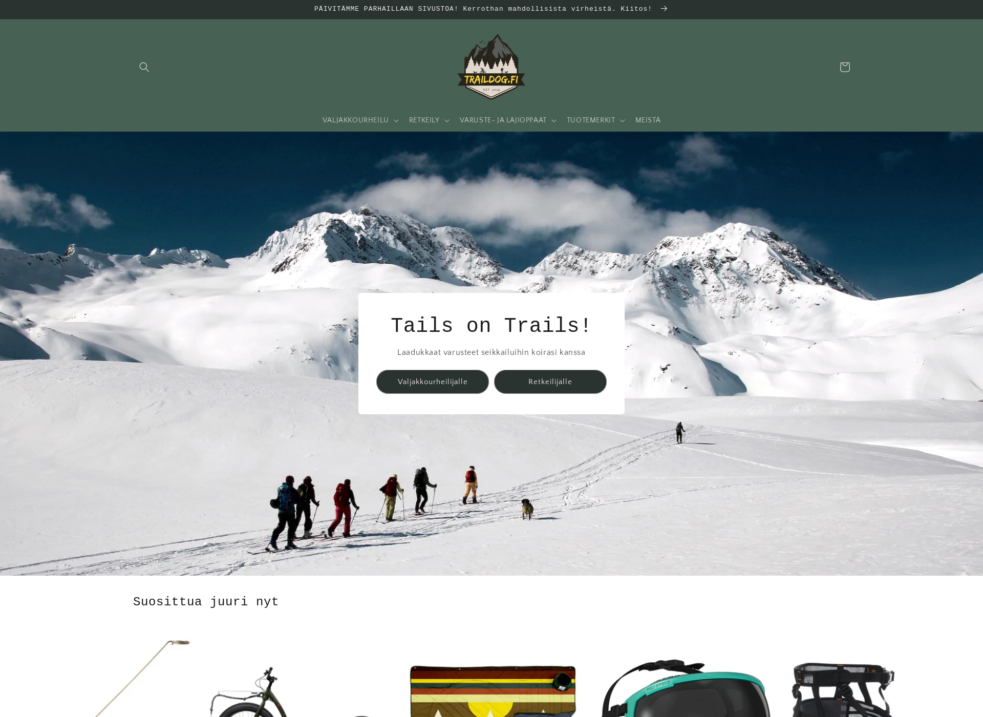 Screenshot for skijoring.fi