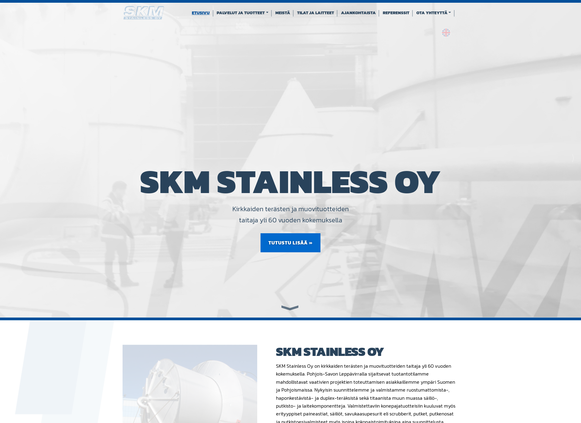 Screenshot for skmstainless.fi