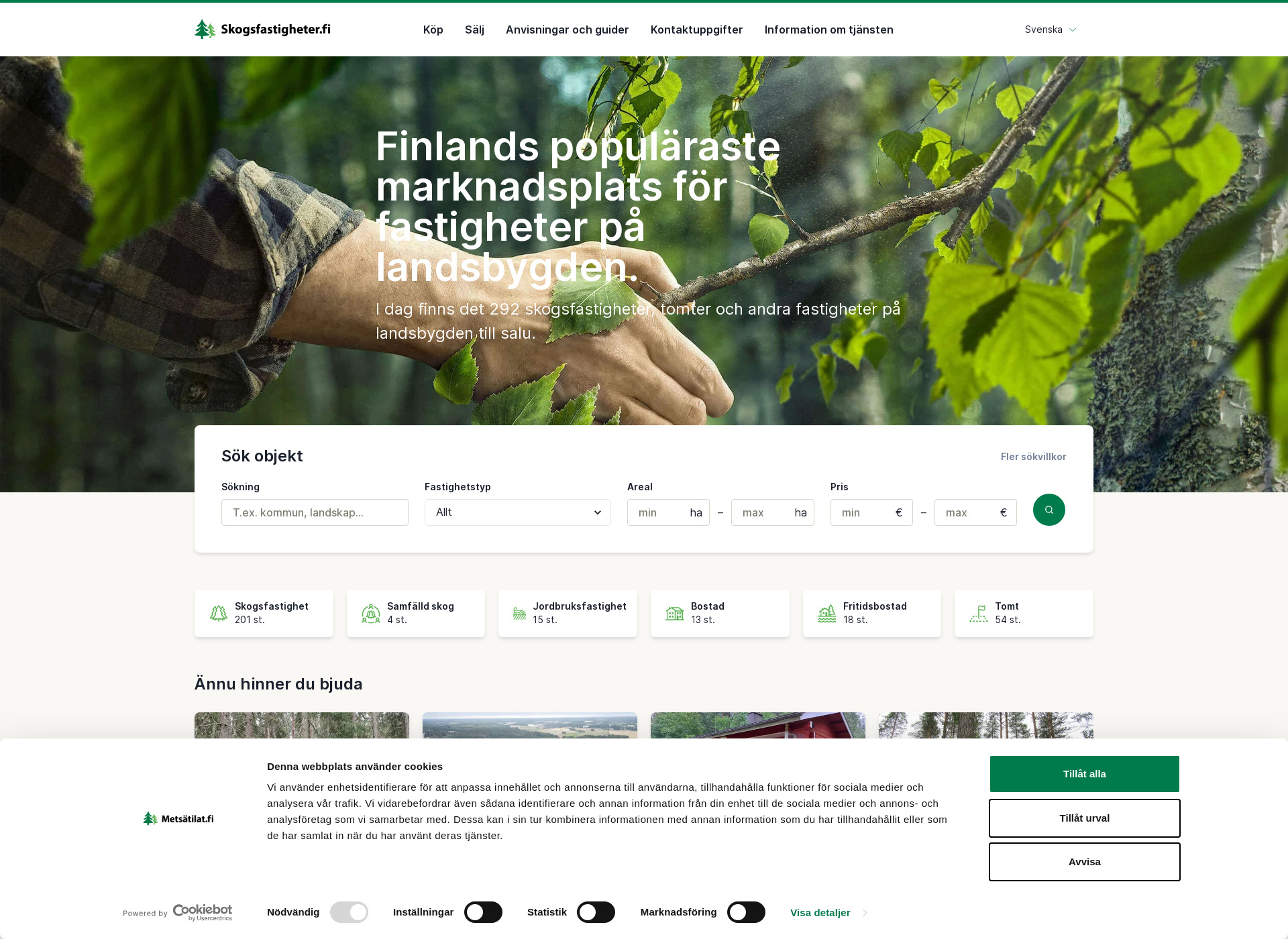 Screenshot for skogsfastigheter.fi