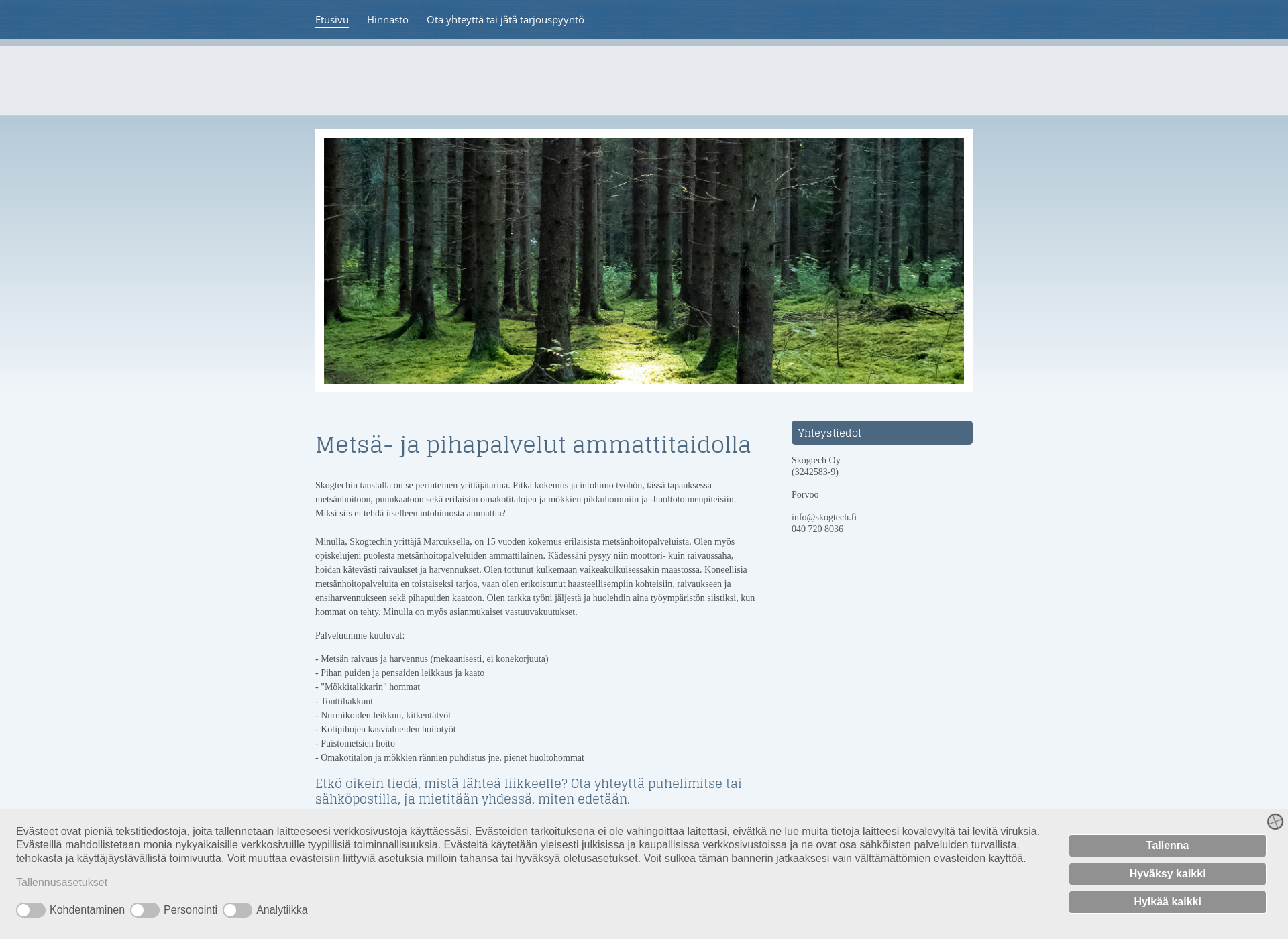 Screenshot for skogtech.fi