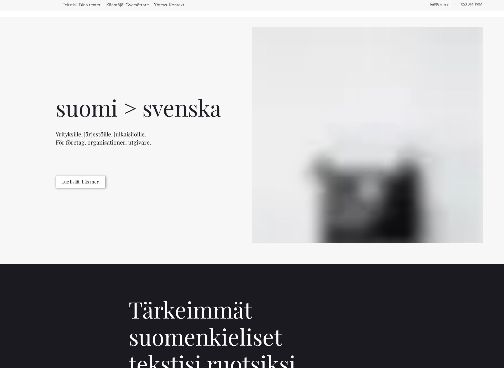Screenshot for skrivsam.fi