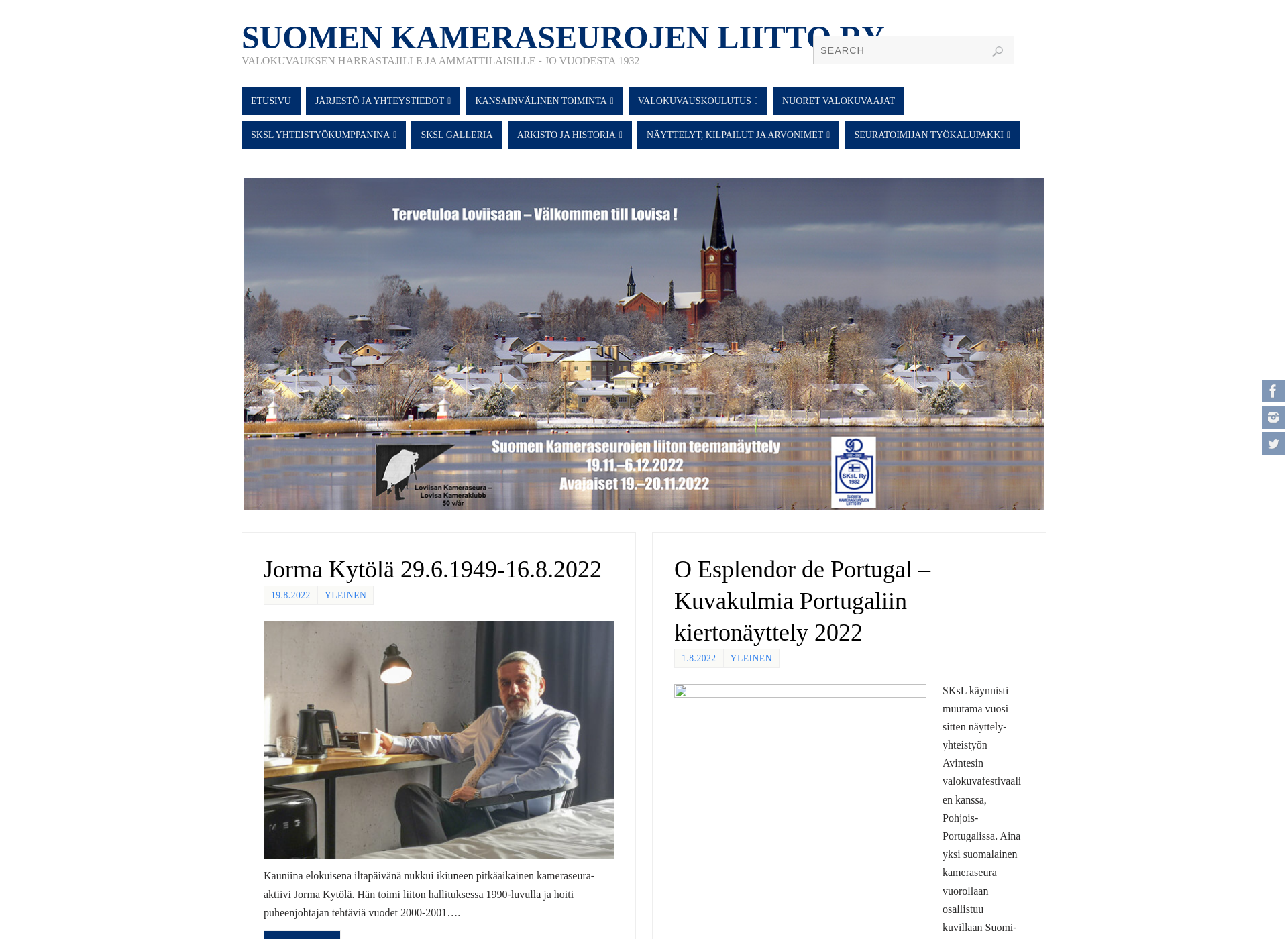 Skärmdump för sksl.fi