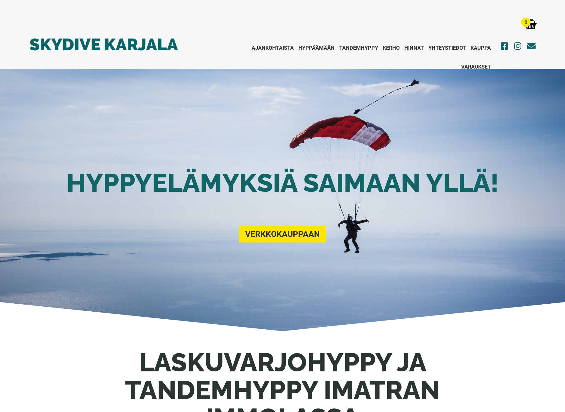 Screenshot for skydivekarjala.fi