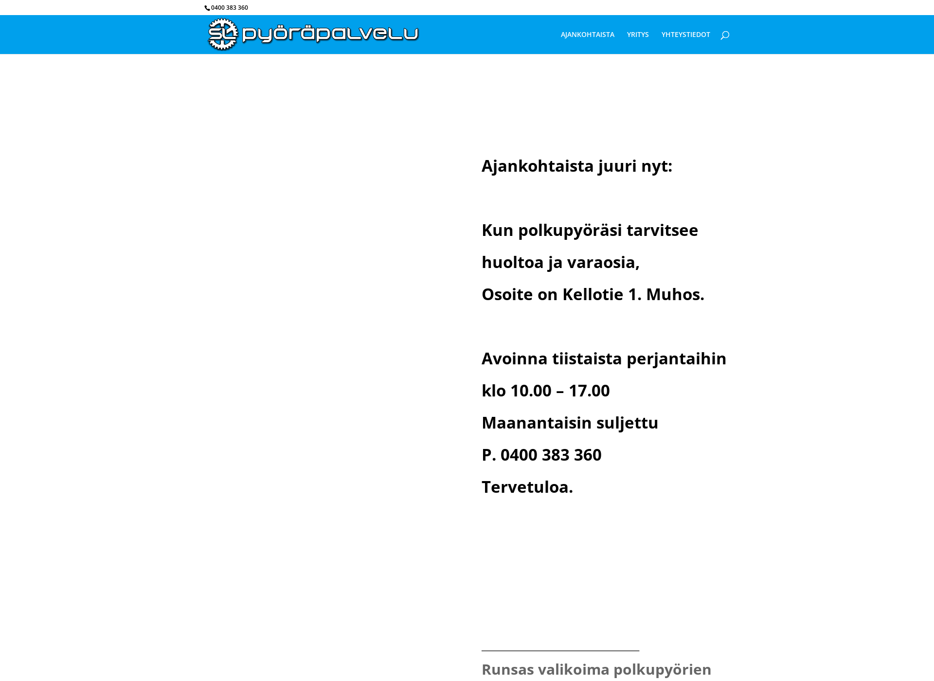 Skärmdump för slpyorapalvelu.fi