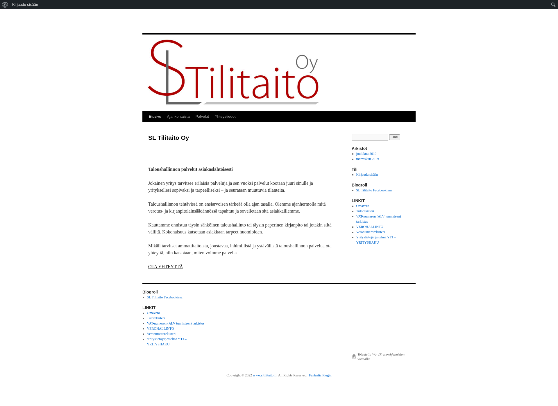 Skärmdump för sltilitaito.fi