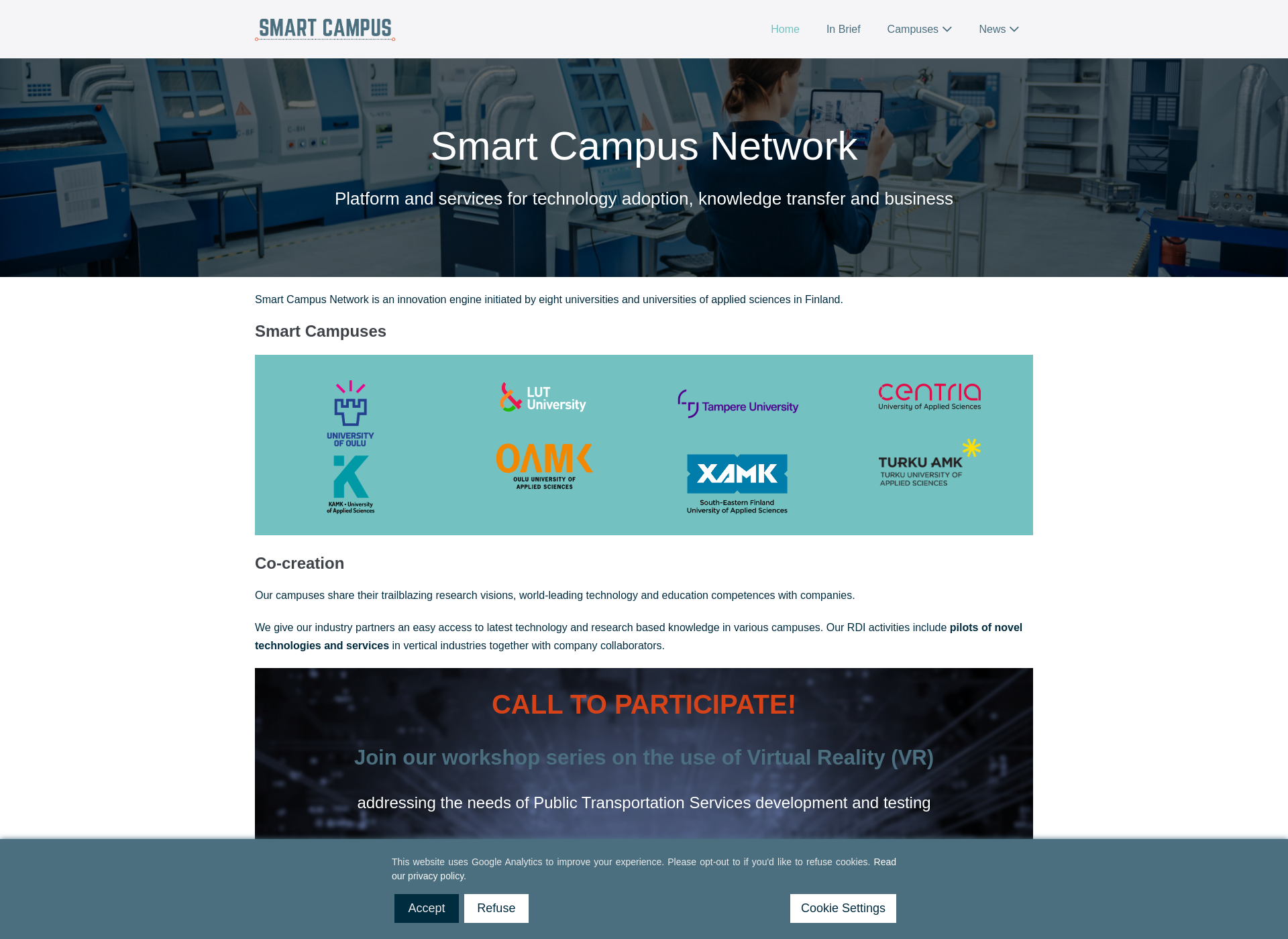 Skärmdump för smartcampus.fi