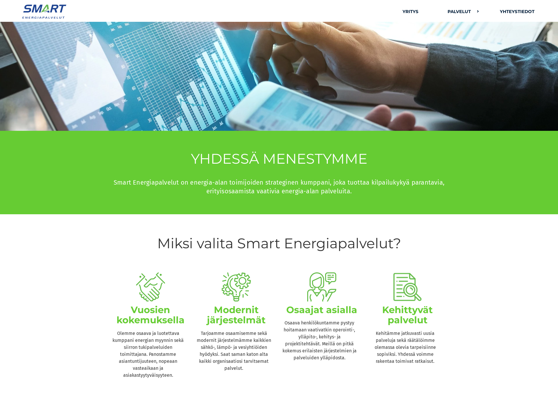 Skärmdump för smartenergia.fi