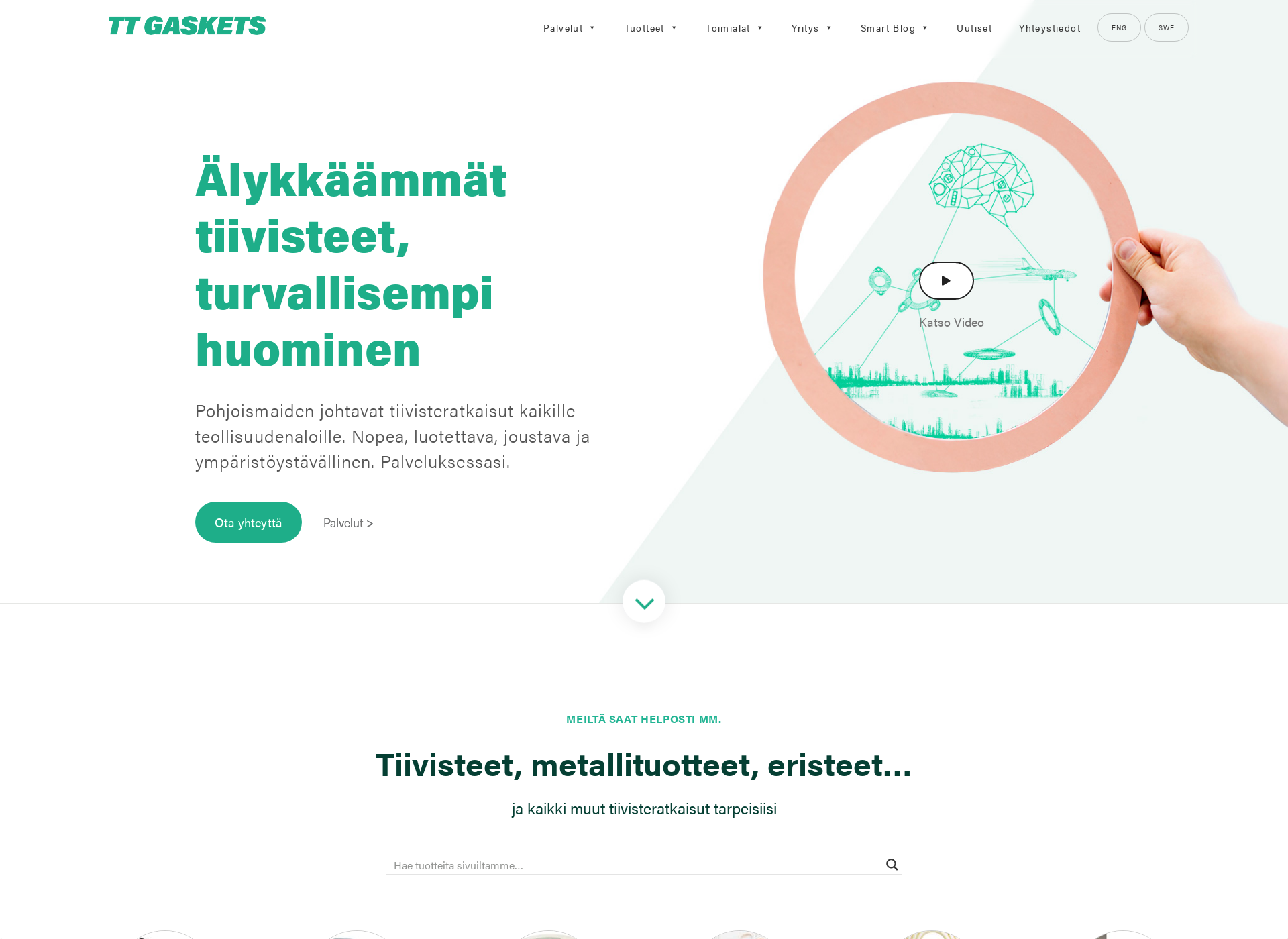 Screenshot for smartgaskets.fi
