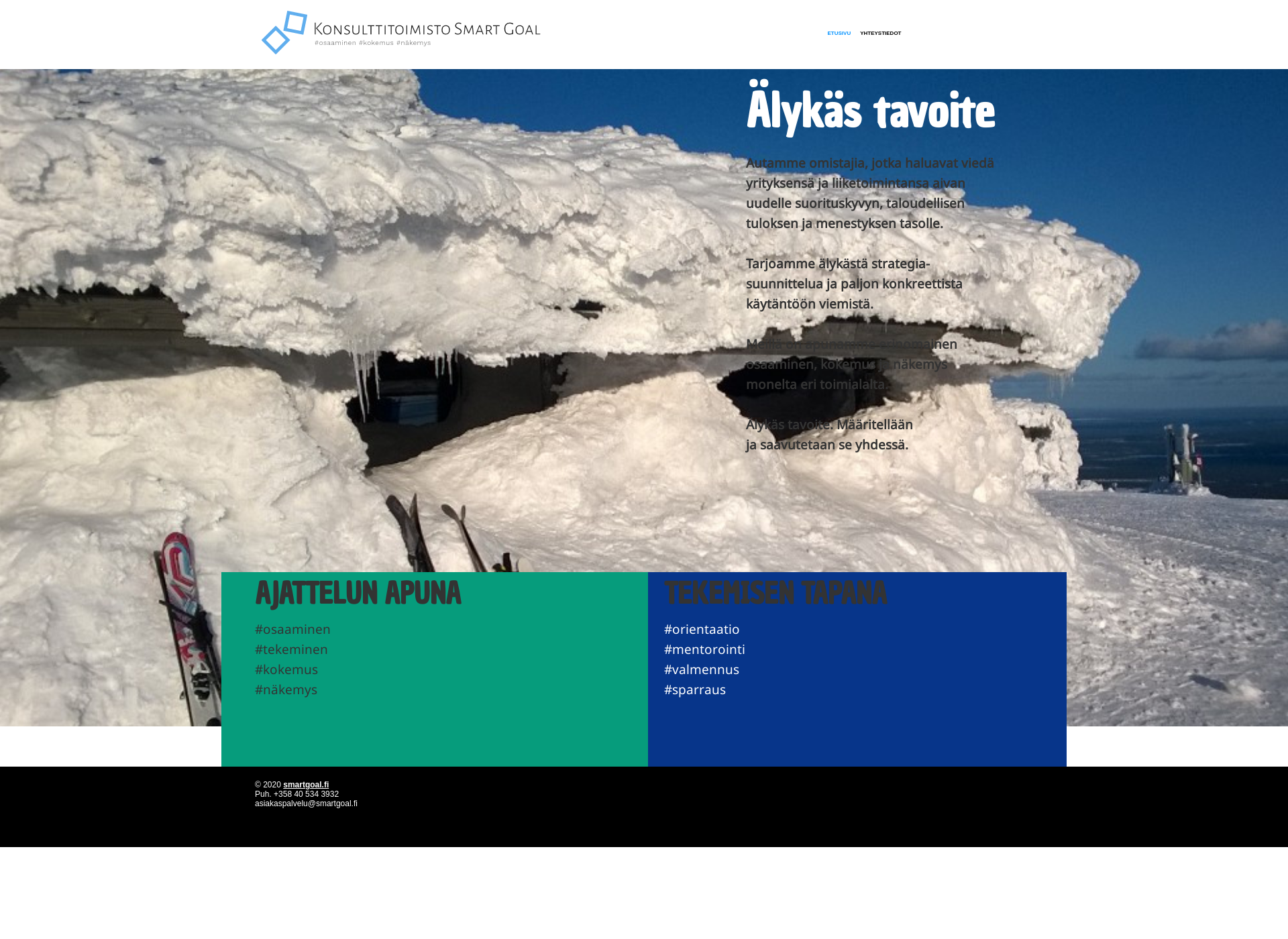 Skärmdump för smartgoal.fi