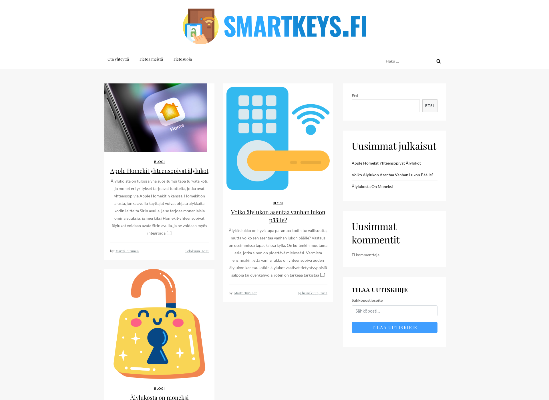 Skärmdump för smartkeys.fi