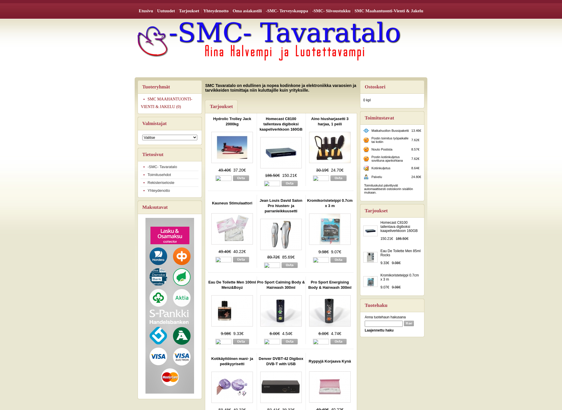 Screenshot for smc-tavaratalo.fi