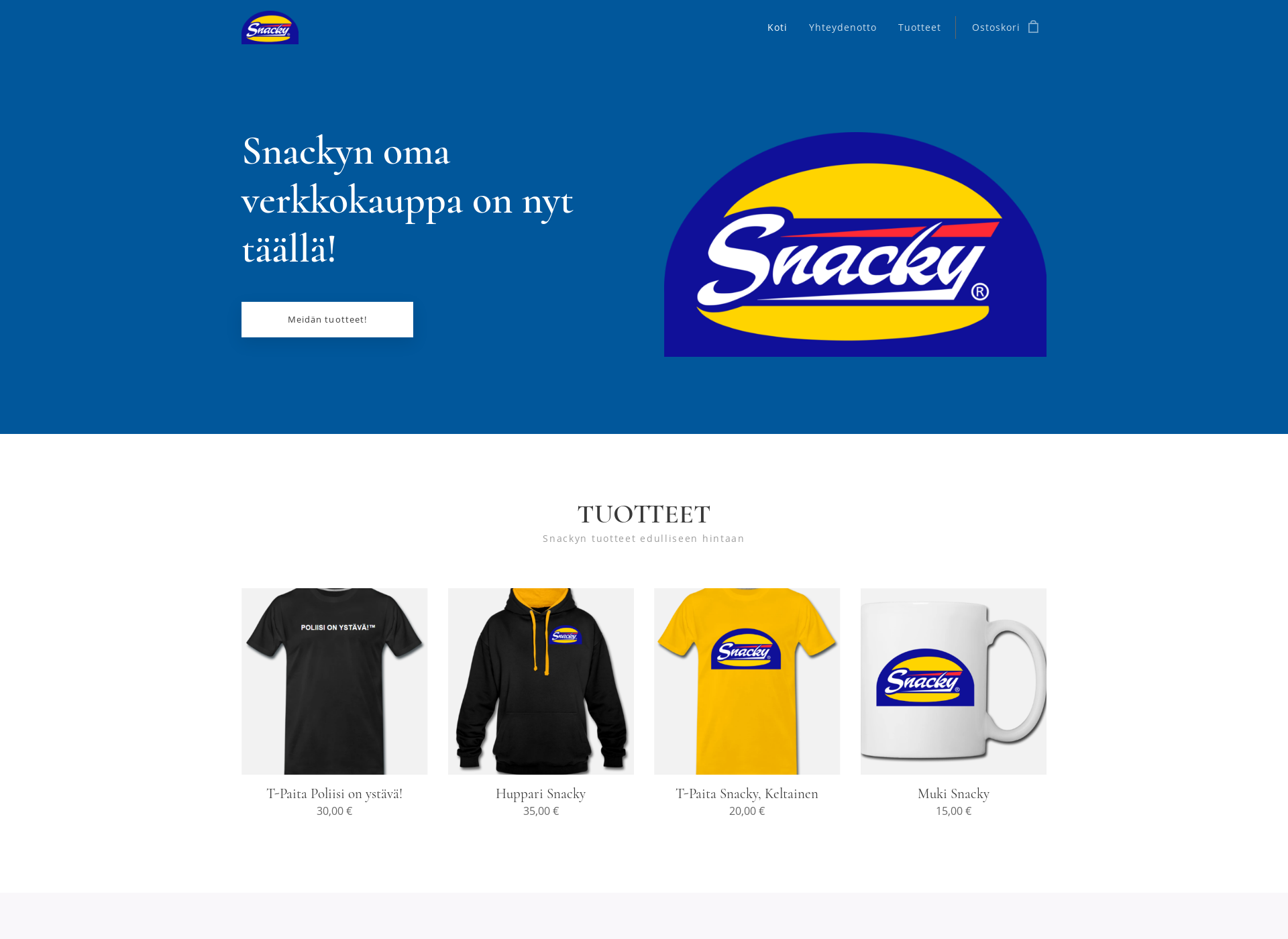 Screenshot for snackyverkkokauppa.fi