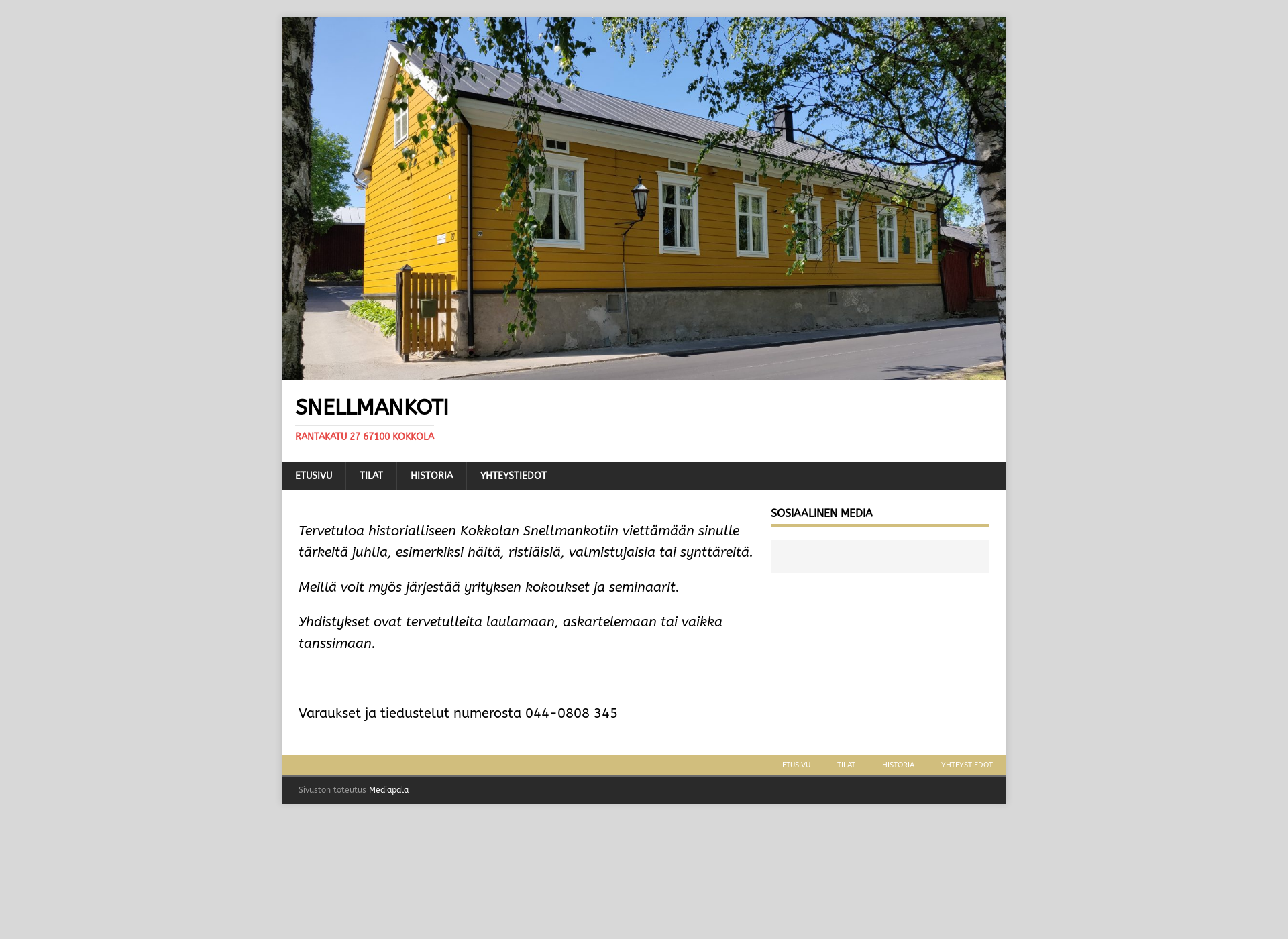 Screenshot for snellmankoti.fi