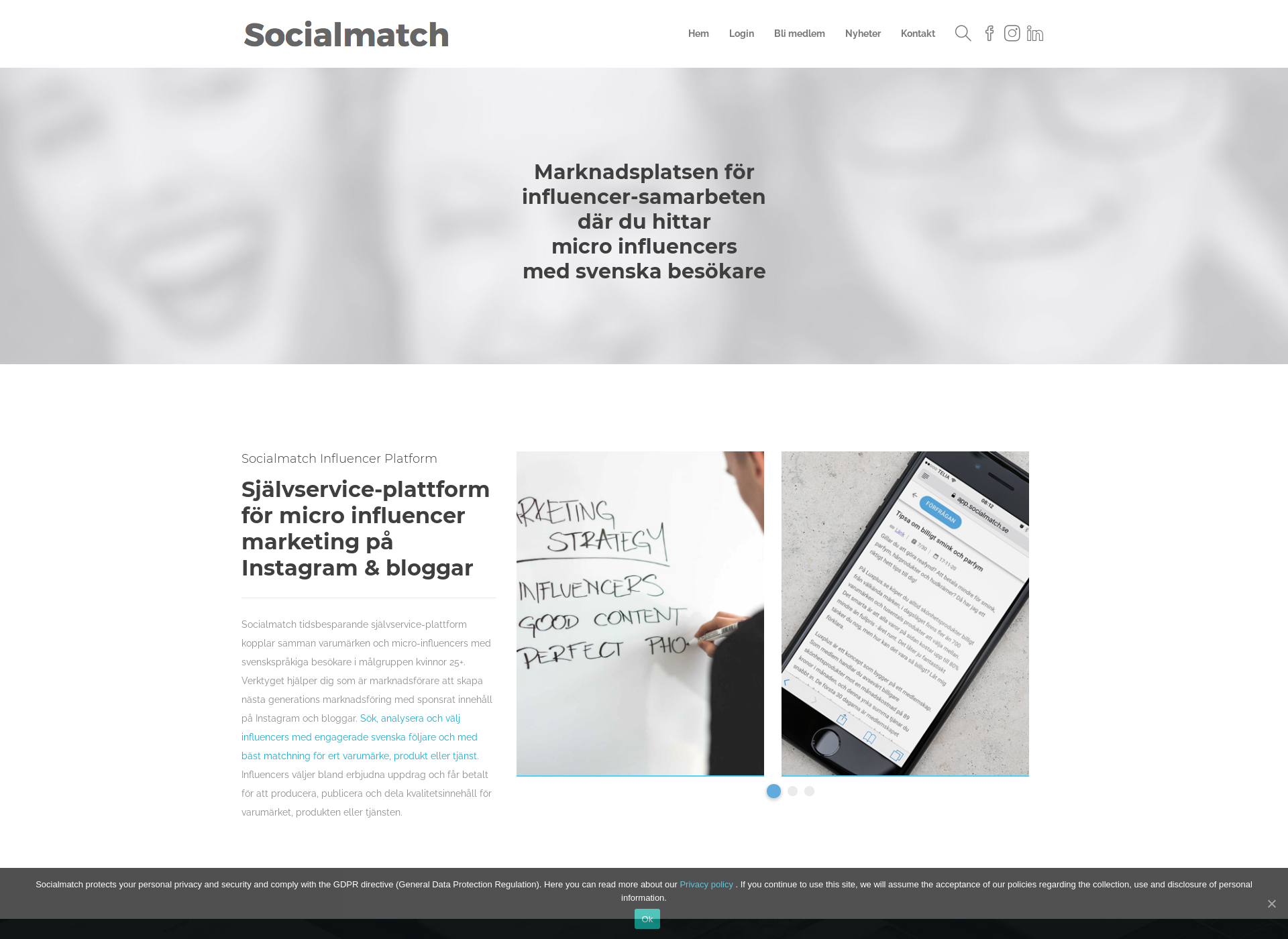 Skärmdump för socialmatch.fi