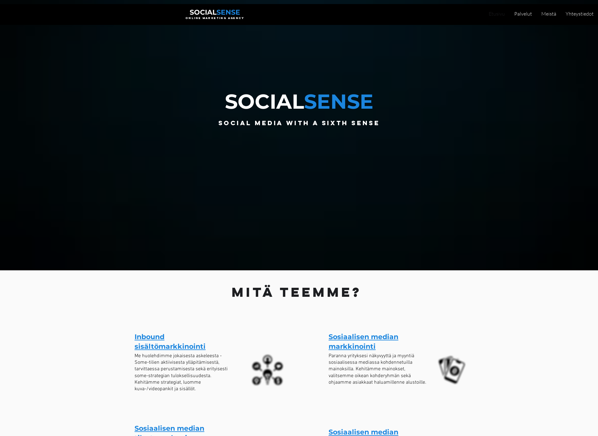 Screenshot for socialsense.fi