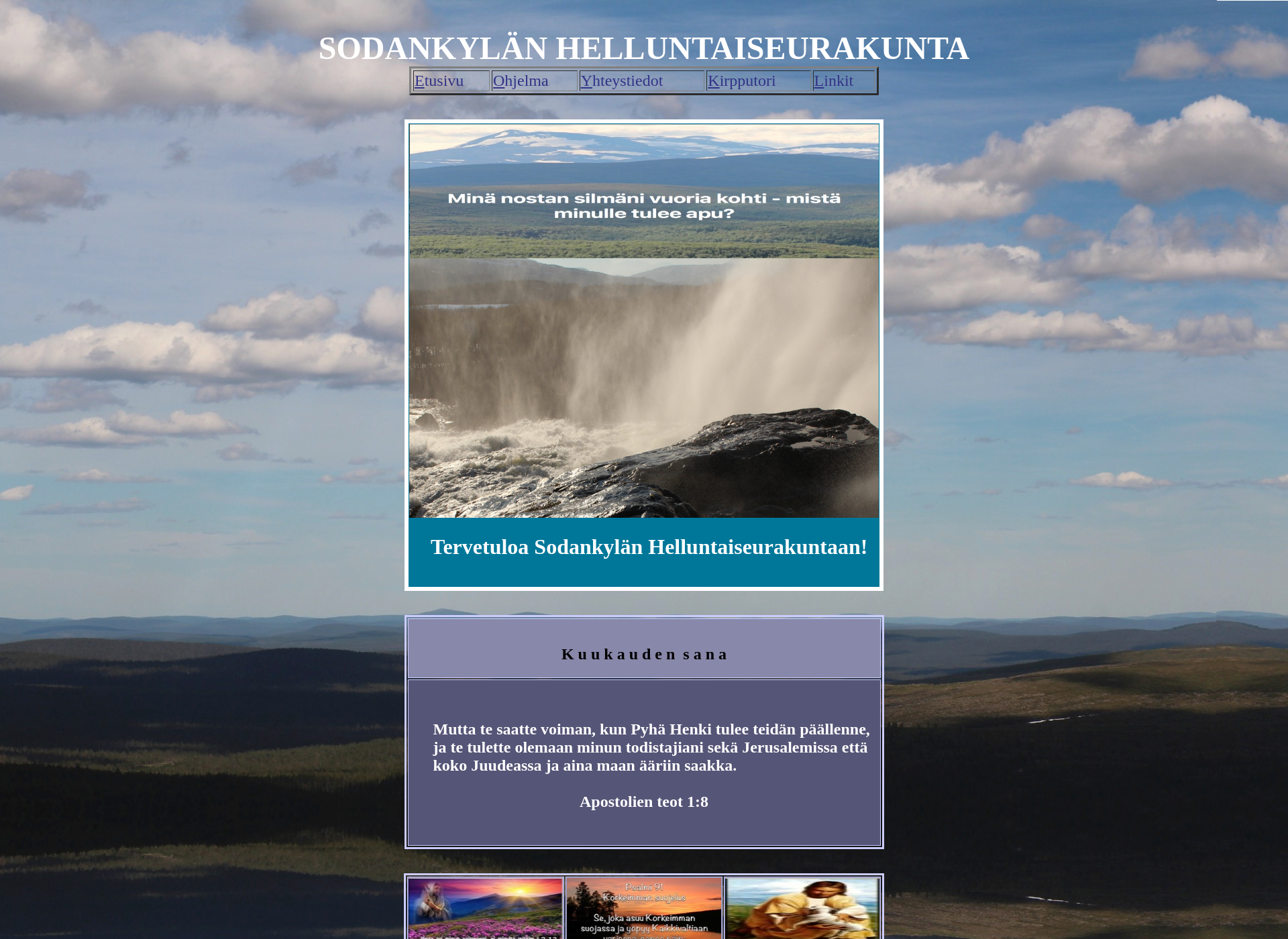Screenshot for sodankylanhelluntaiseurakunta.fi