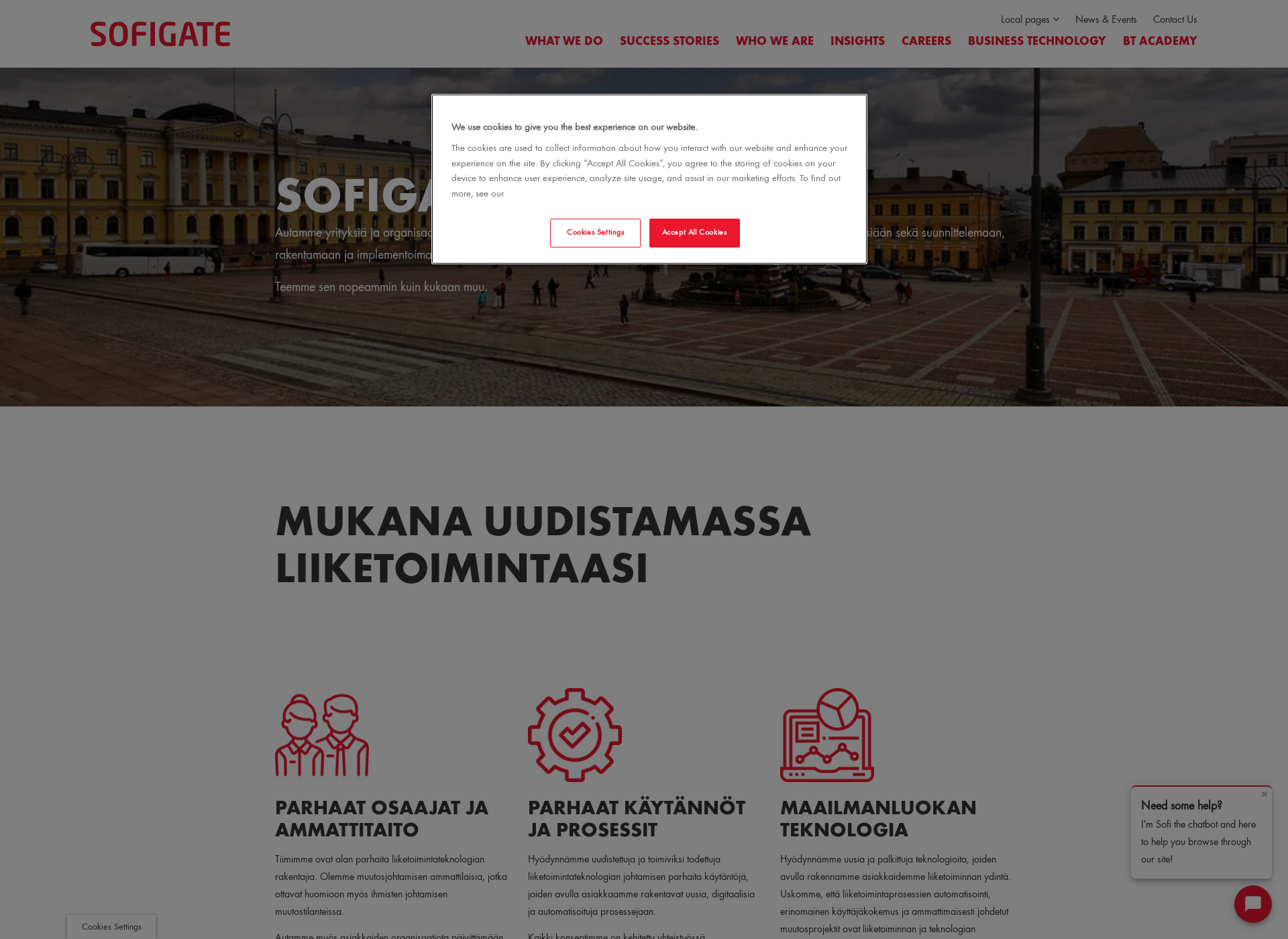 Screenshot for sofigate.fi
