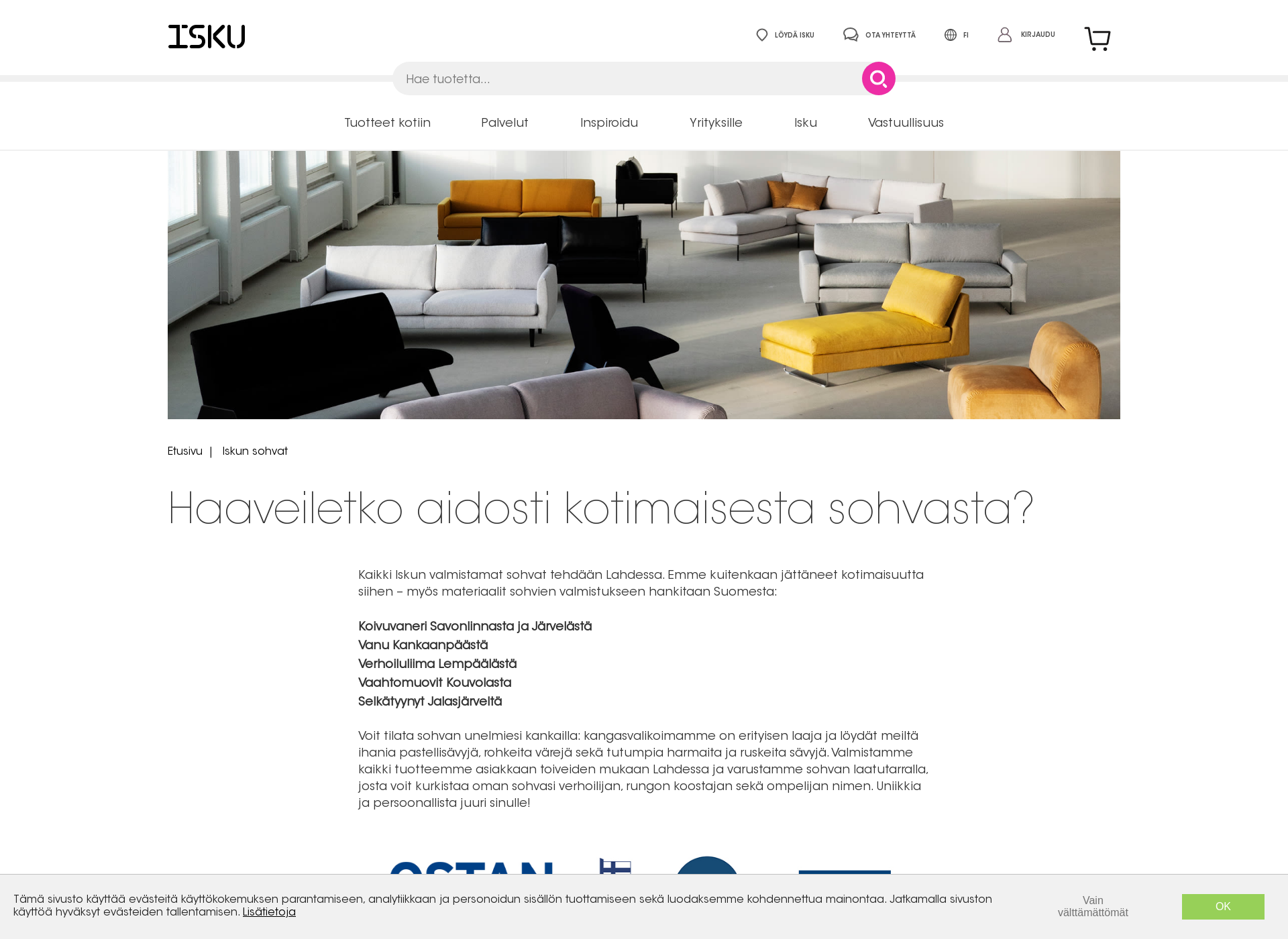 Skärmdump för sohva.fi
