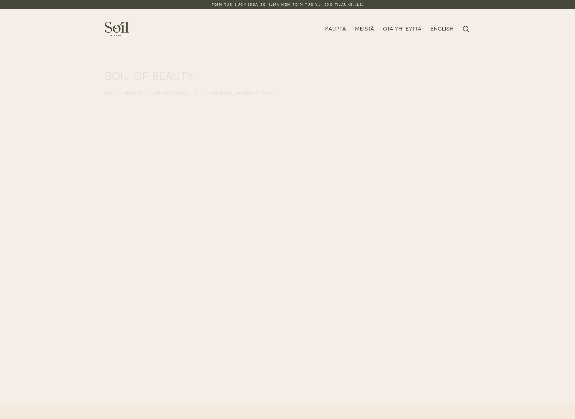 Screenshot for soilofbeauty.fi
