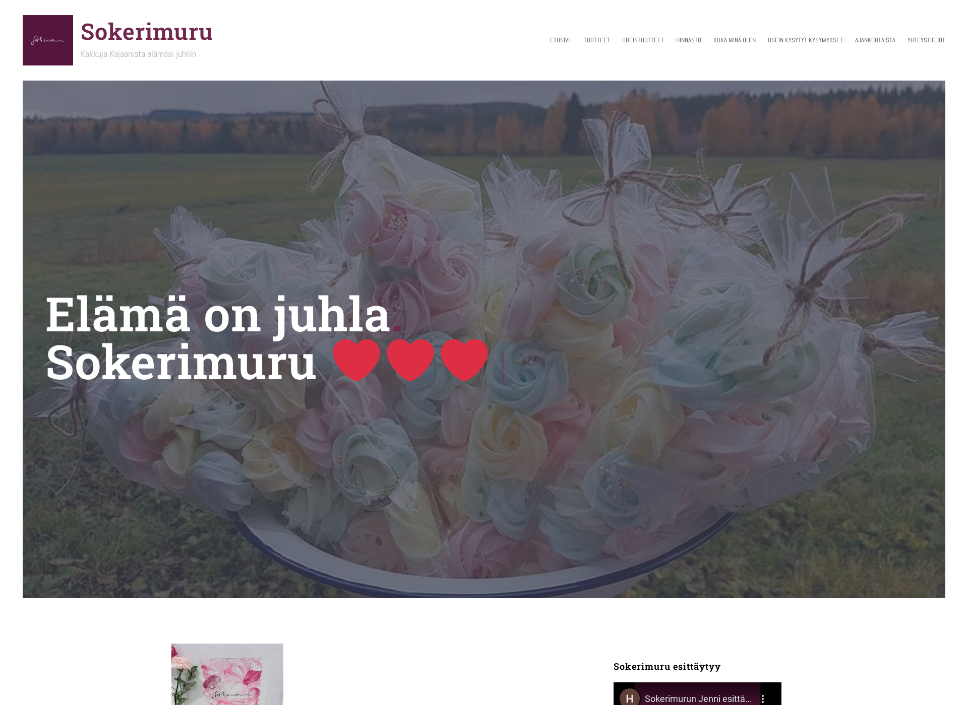 Skärmdump för sokerimuru.fi