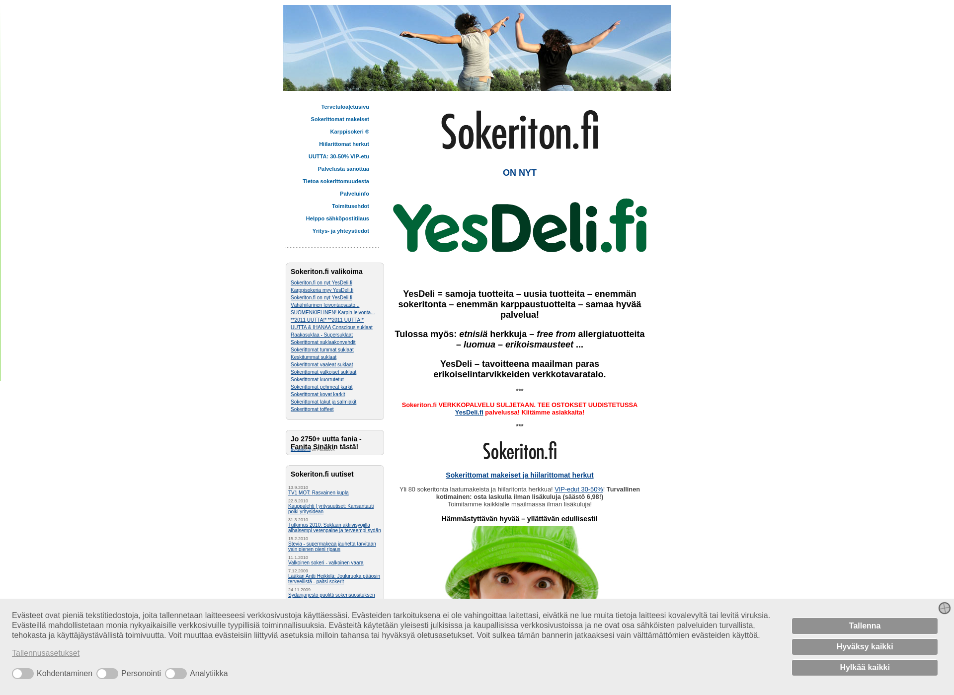 Screenshot for sokeriton.fi
