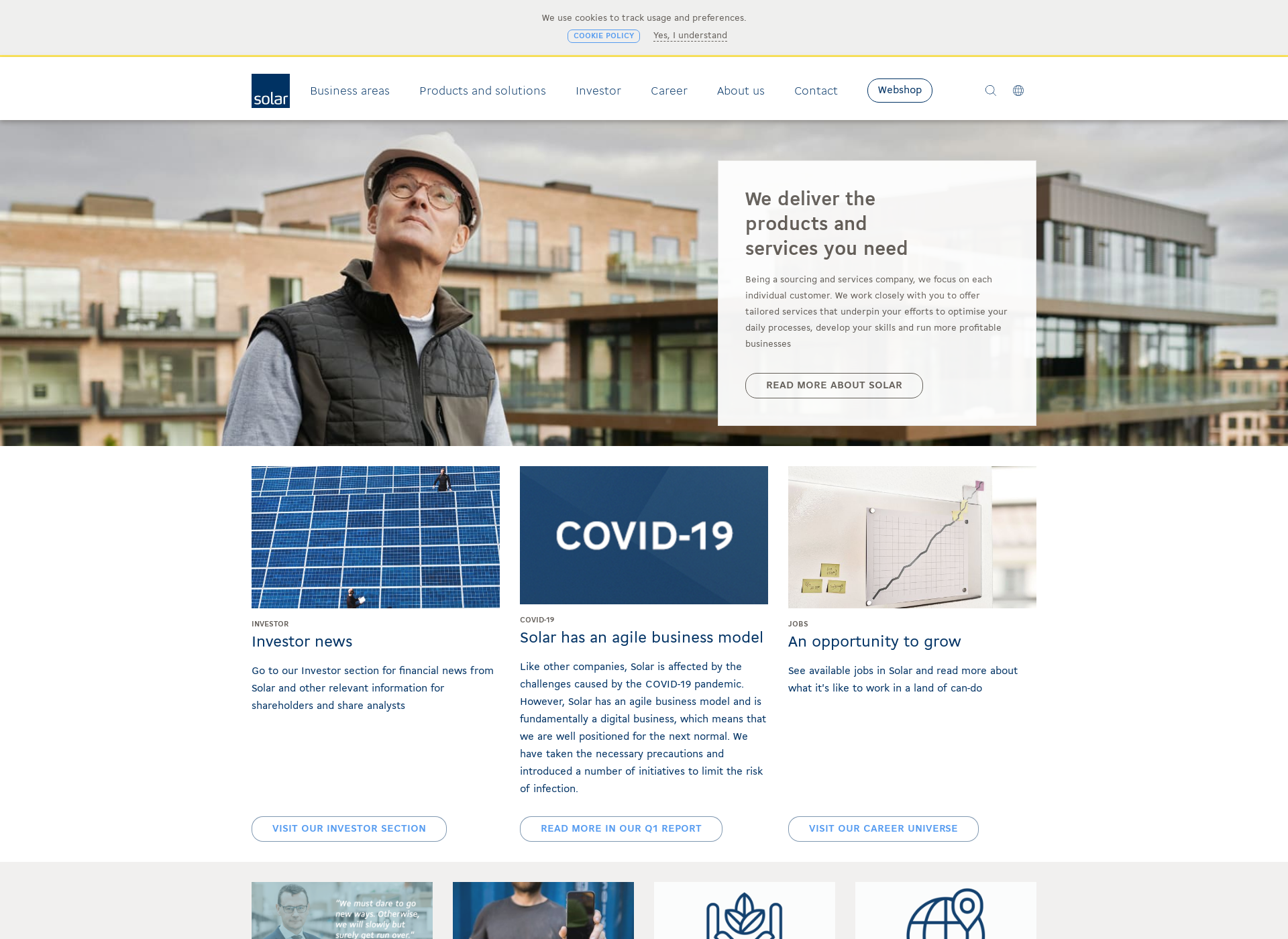 Skärmdump för solarblueenergy.fi