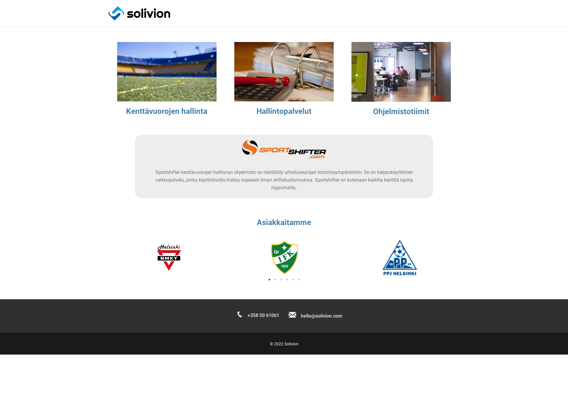 Screenshot for solivion.fi