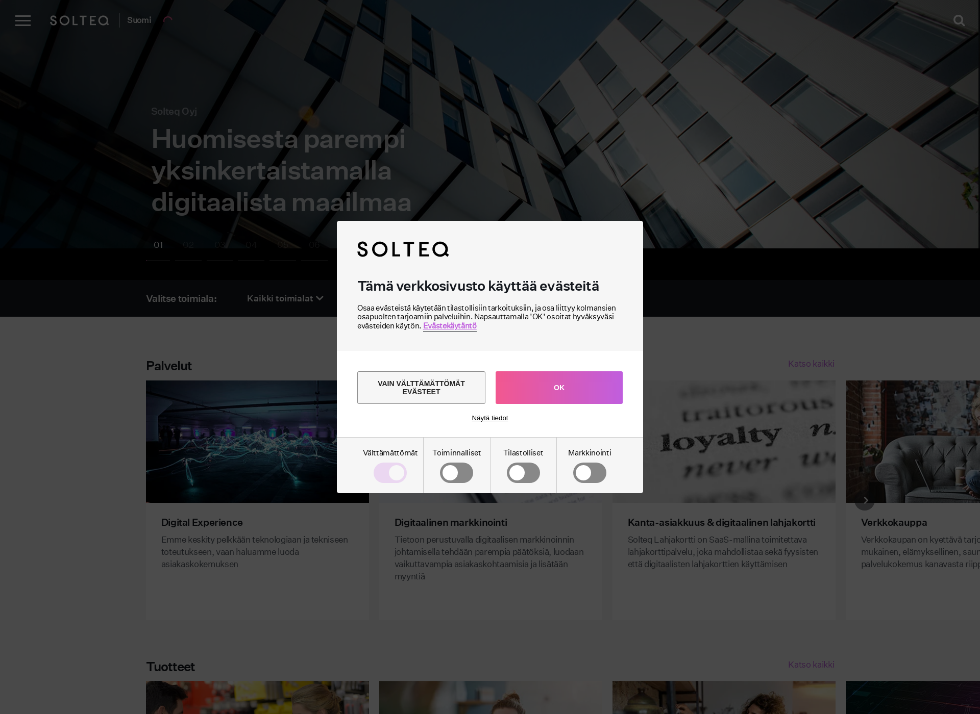 Screenshot for solteg.fi