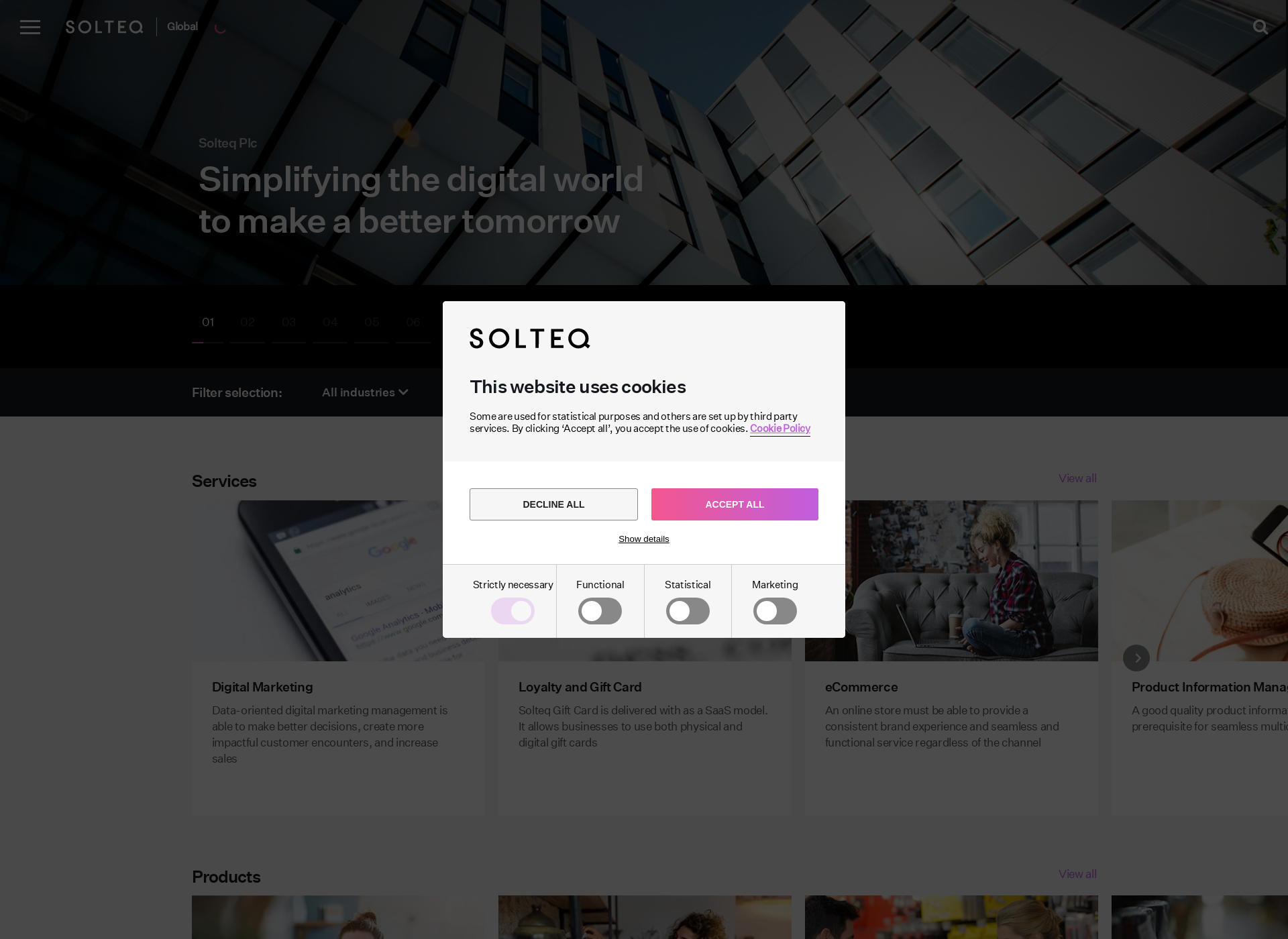 Screenshot for solteq.com