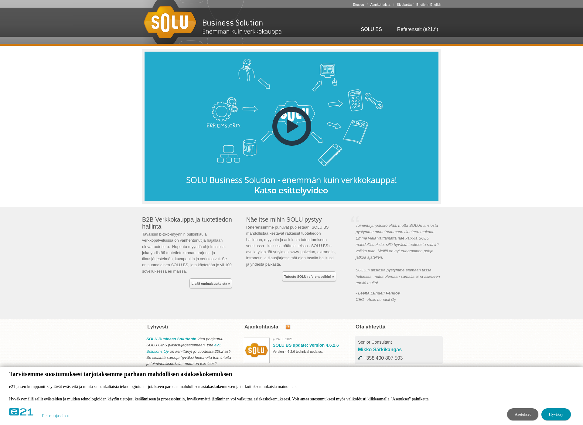 Screenshot for solucms.fi