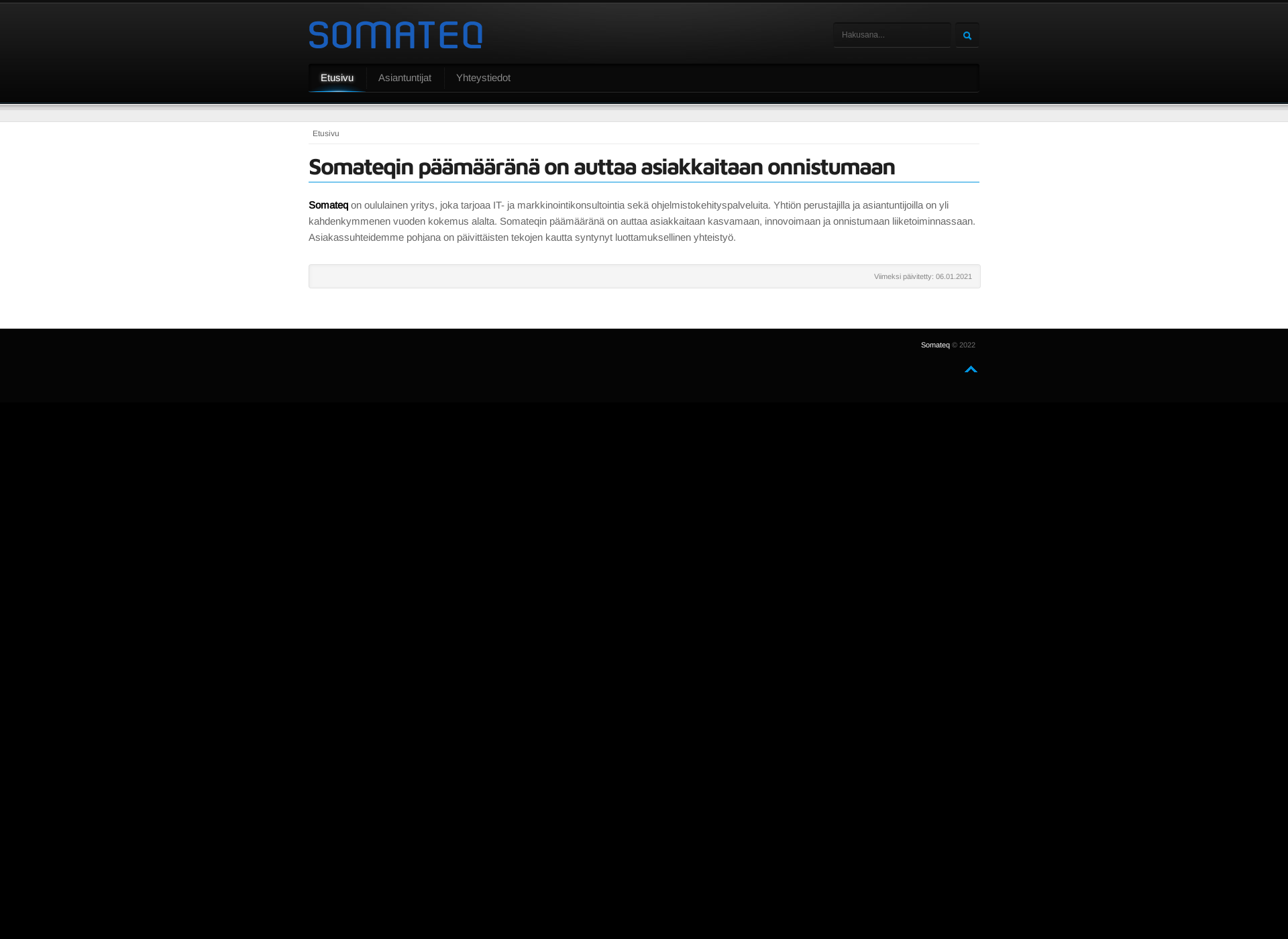 Skärmdump för somateq.com