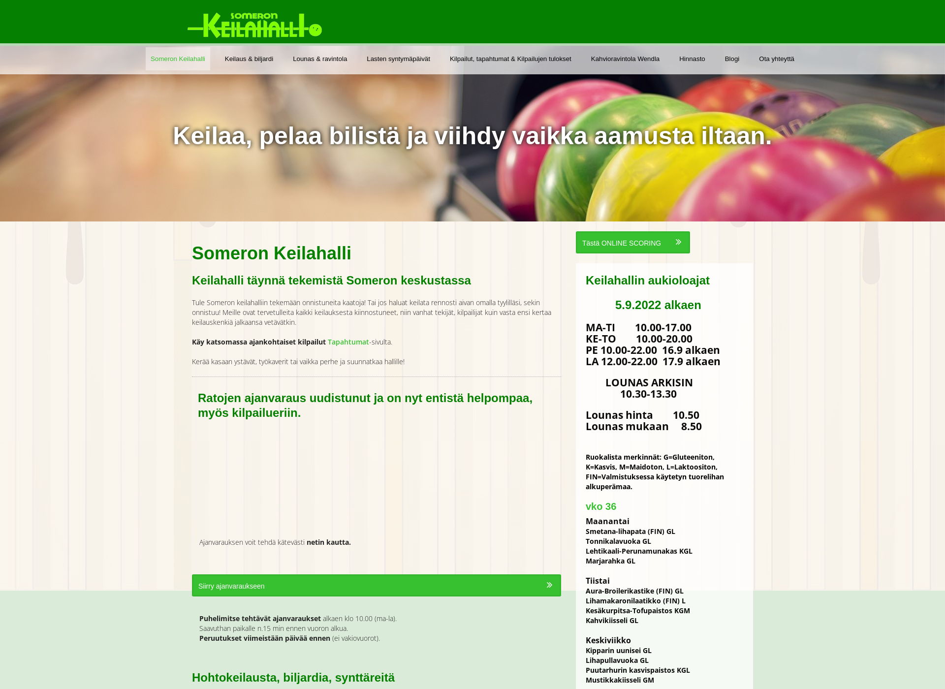 Screenshot for someronkeilahalli.fi