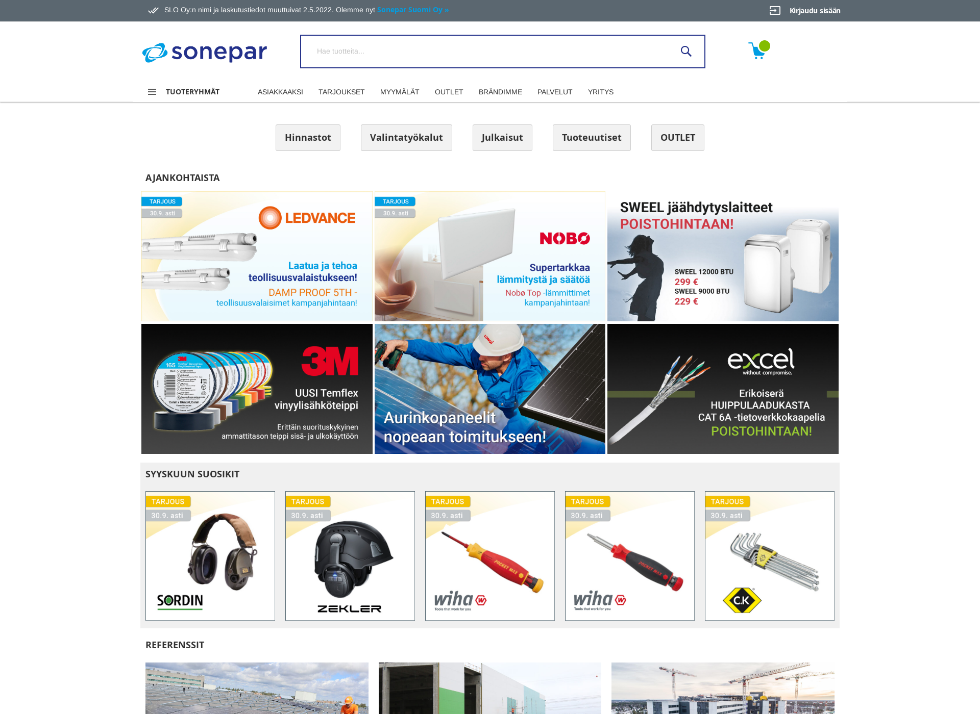 Screenshot for sonepar.fi