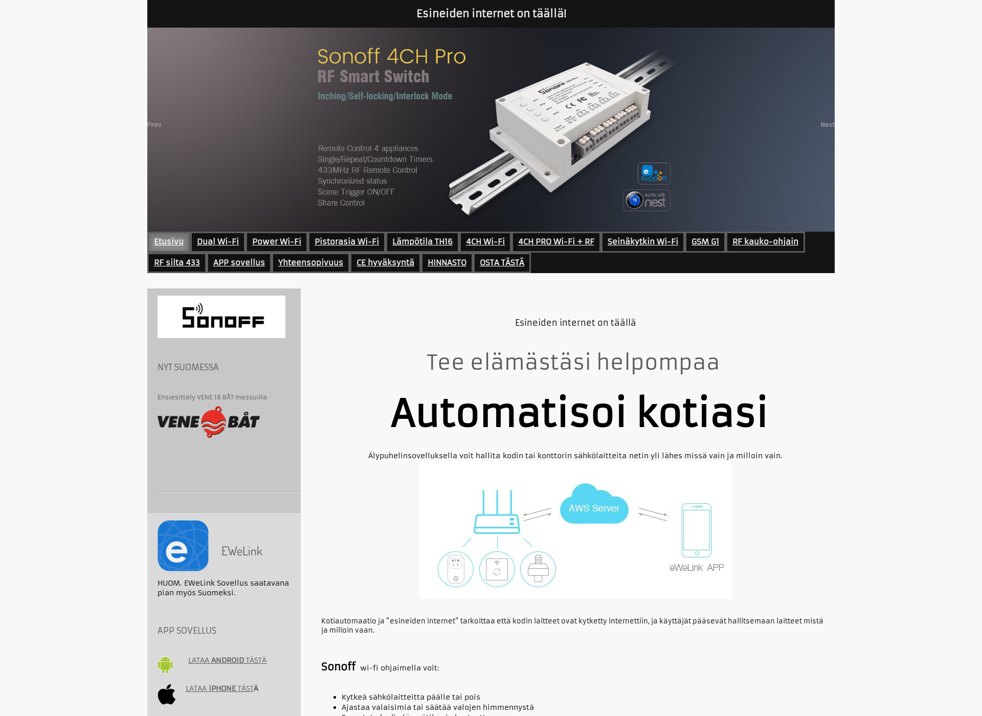 Screenshot for sonoff.fi