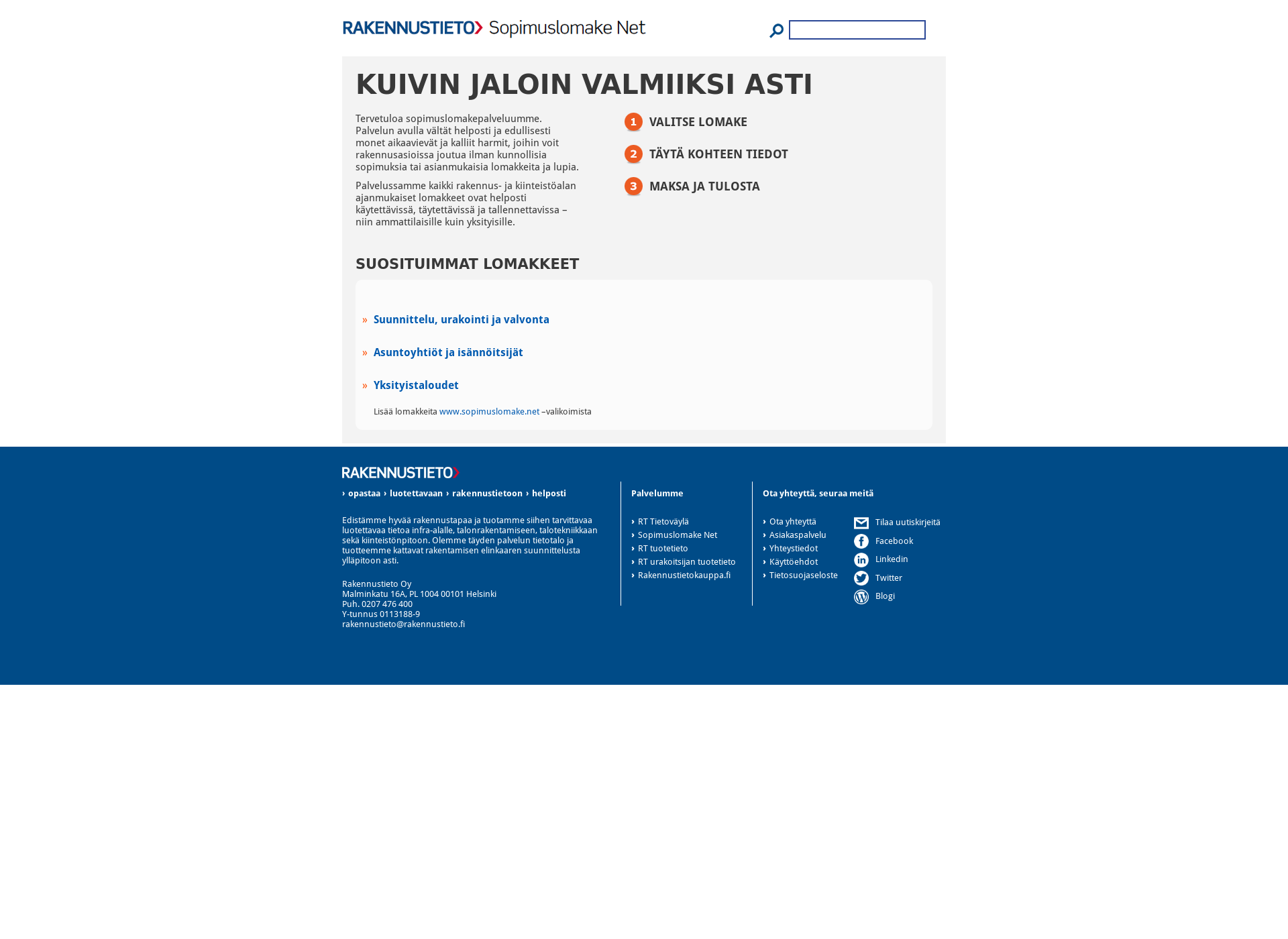 Screenshot for sopimuksetkunnossa.fi