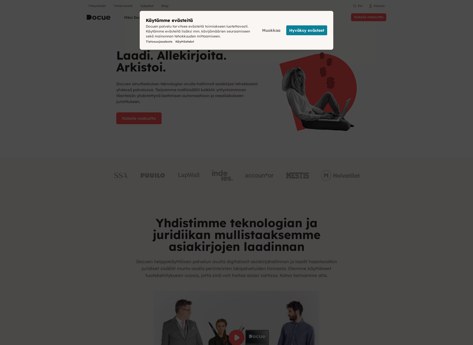 Screenshot for sopimustieto.fi