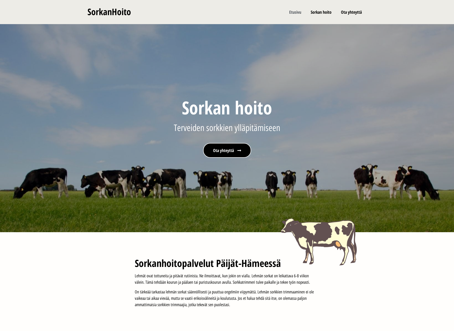 Screenshot for sorkanhoito.fi