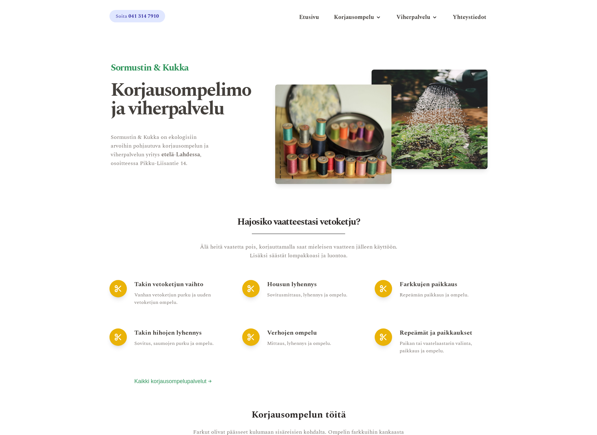 Screenshot for sormustinkukka.fi